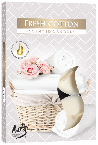 Fresh Cotton Scented Tealight Candles 6 Pack