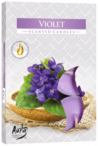 Violet Scented Tealight Candles 6 Pack