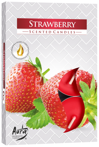 Strawberry Scented Tealight Candles 6 Pack
