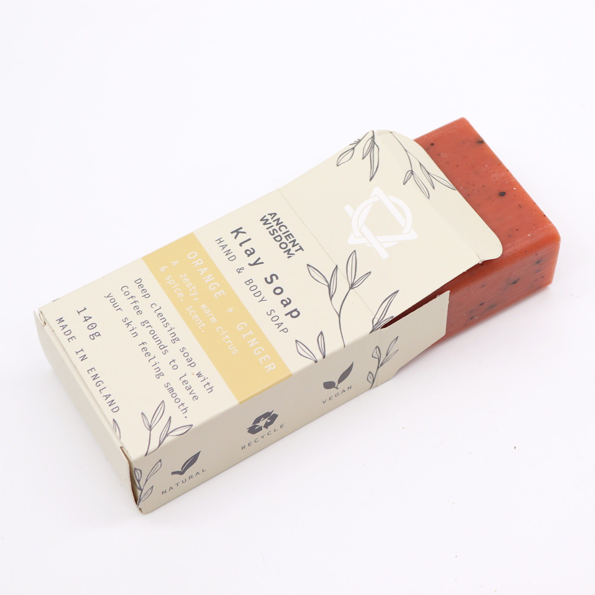 Orange and Ginger Klay Soap 140g