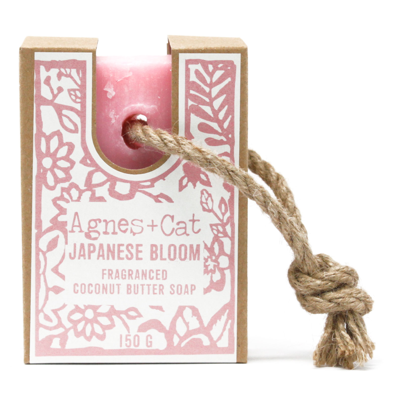 Agnes and Cat Japanese Bloom Soap on A Rope150g