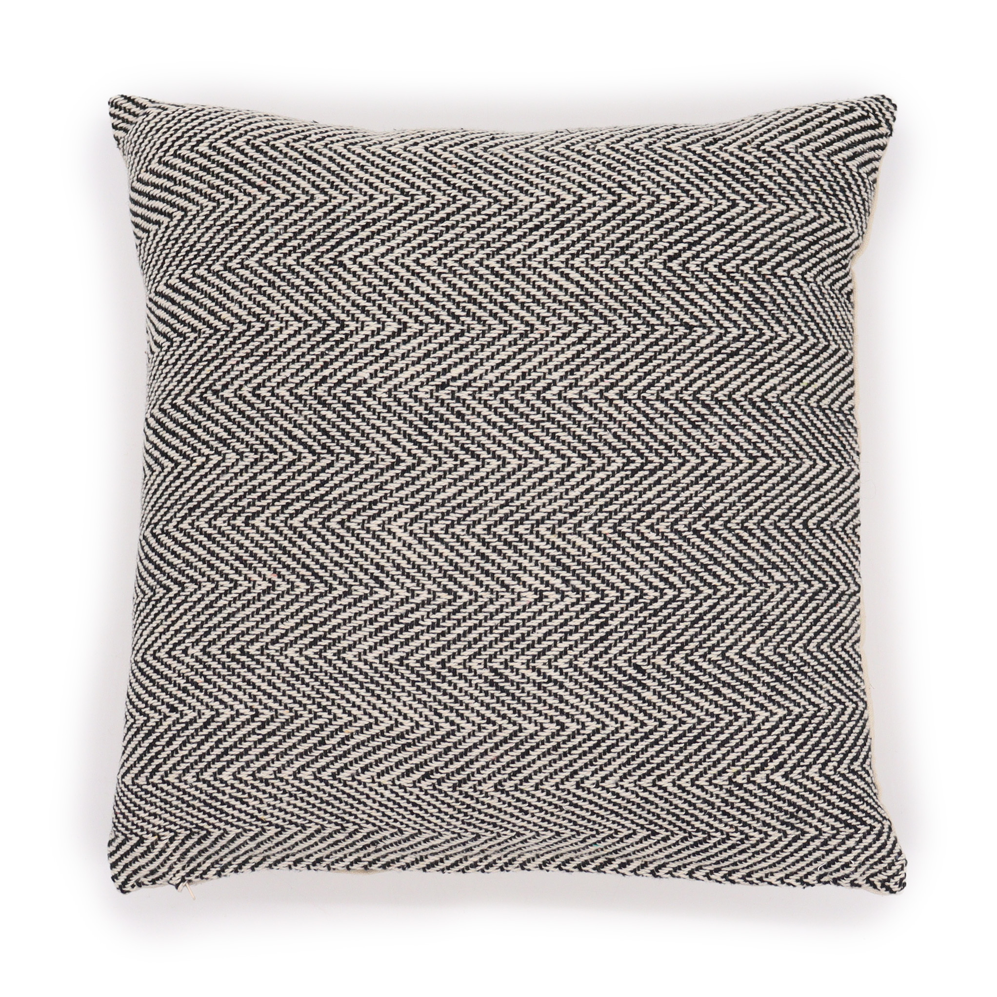 Grey Herringbone Cotton Cushion Cover
