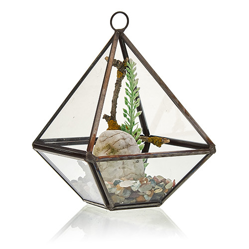 Small Diamond Glass Terrarium