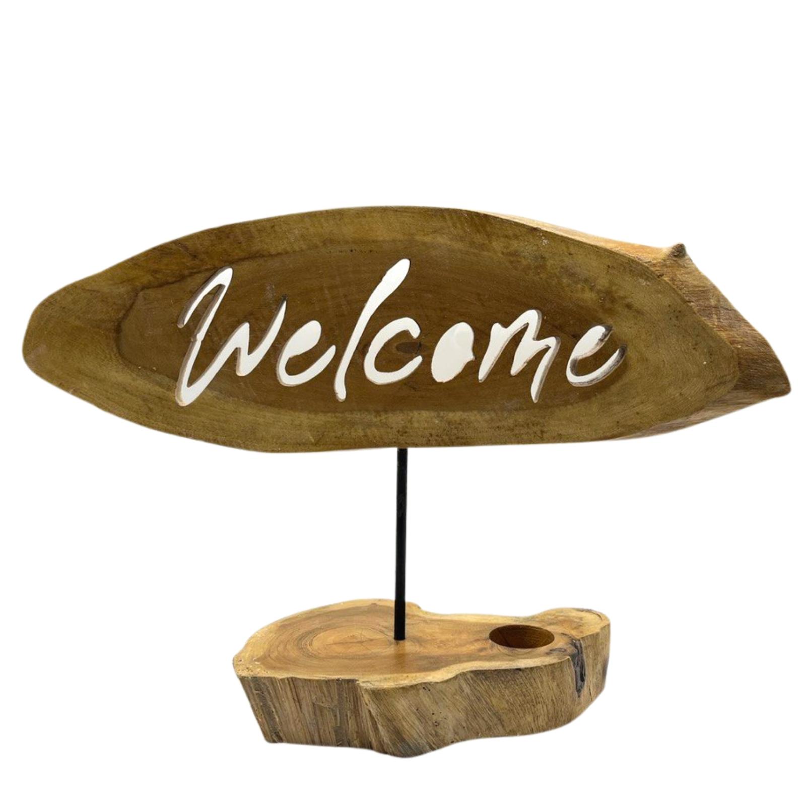Welcome Tealight Holder Sign