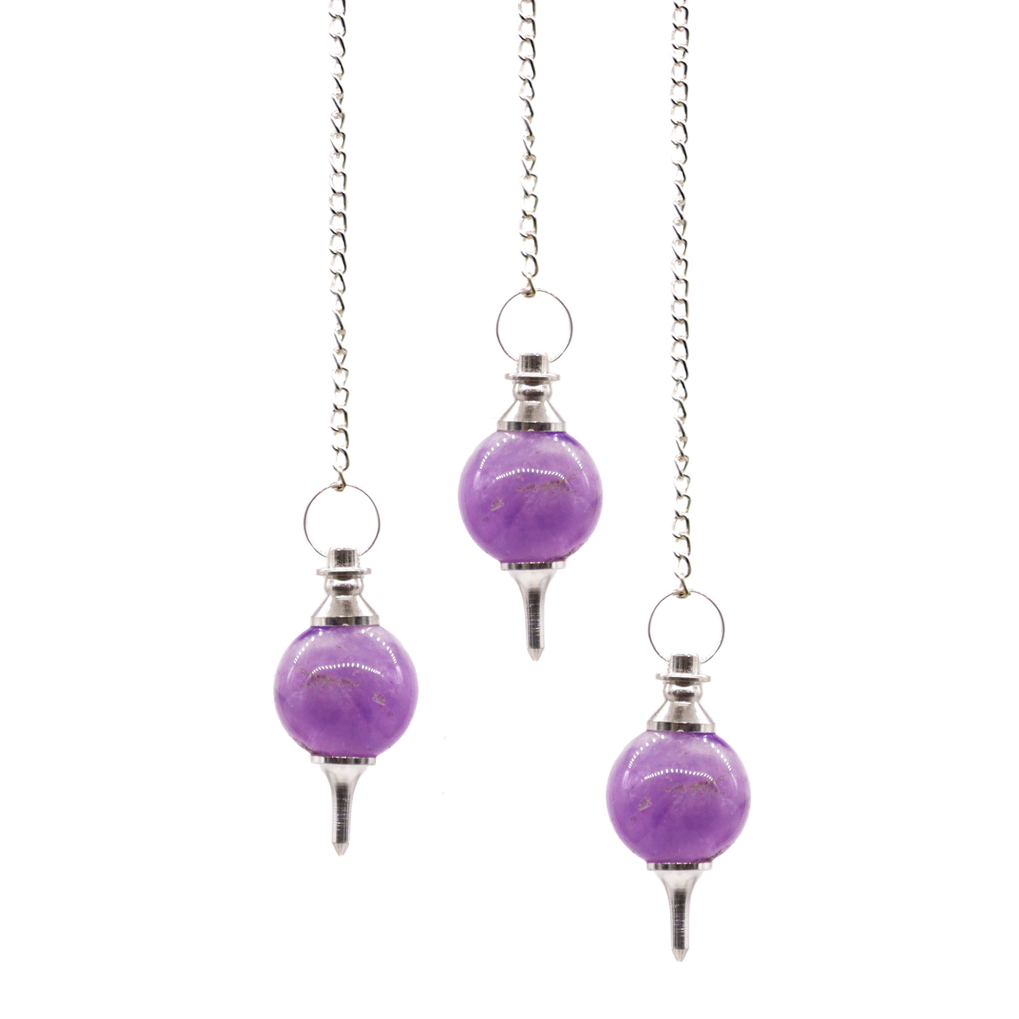 Sphere Amethyst Pendulum