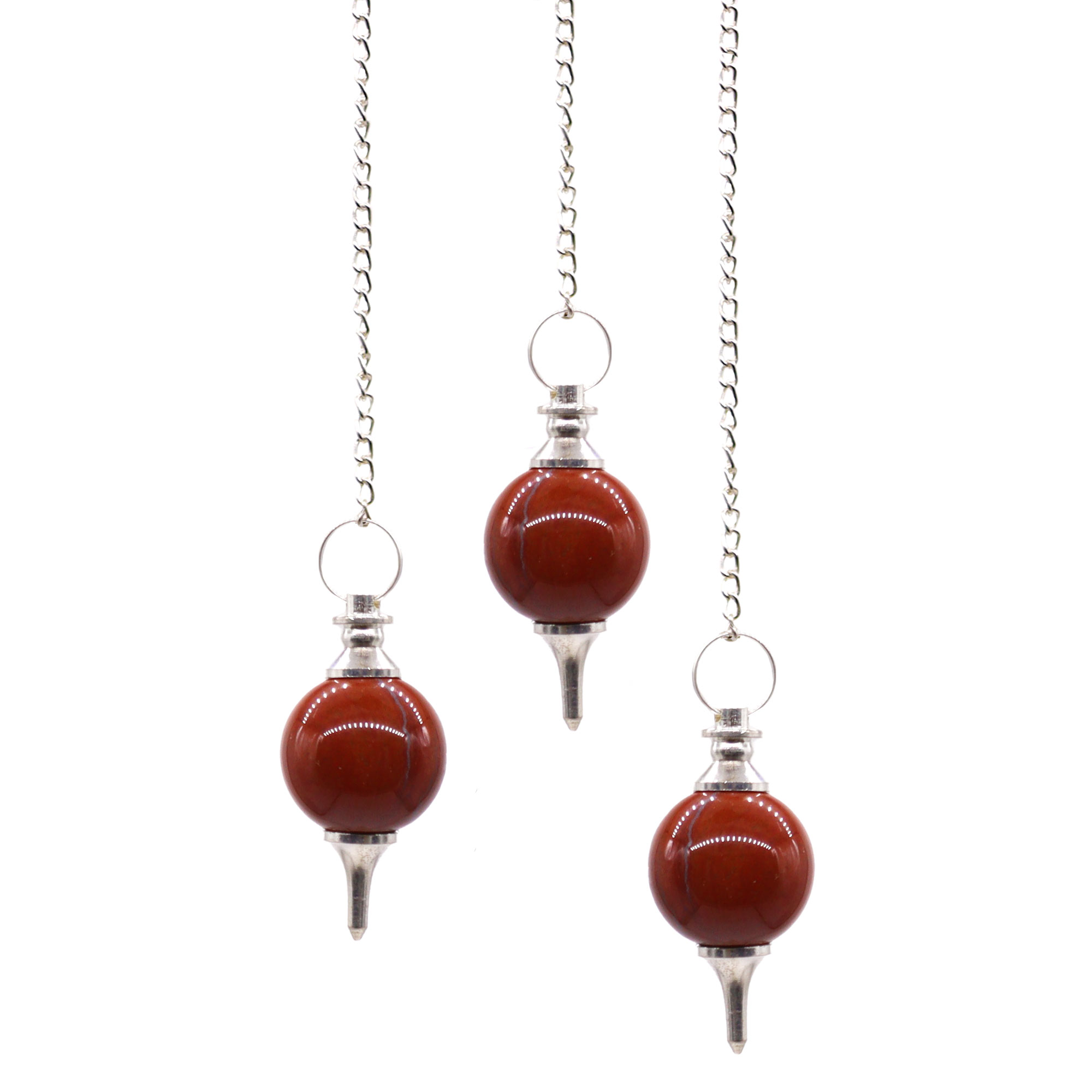 Sphere Red Jasper Pendulum
