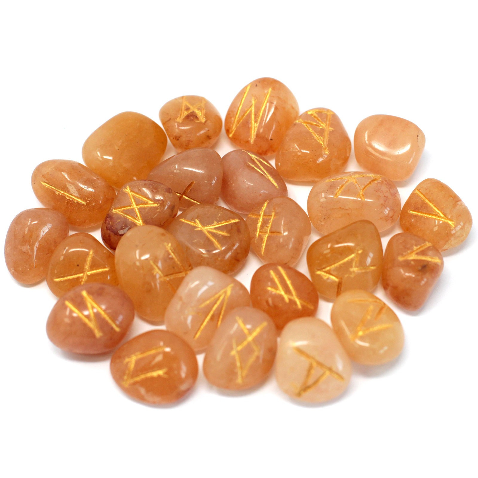 Yellow Aventurine Runes Stones Set