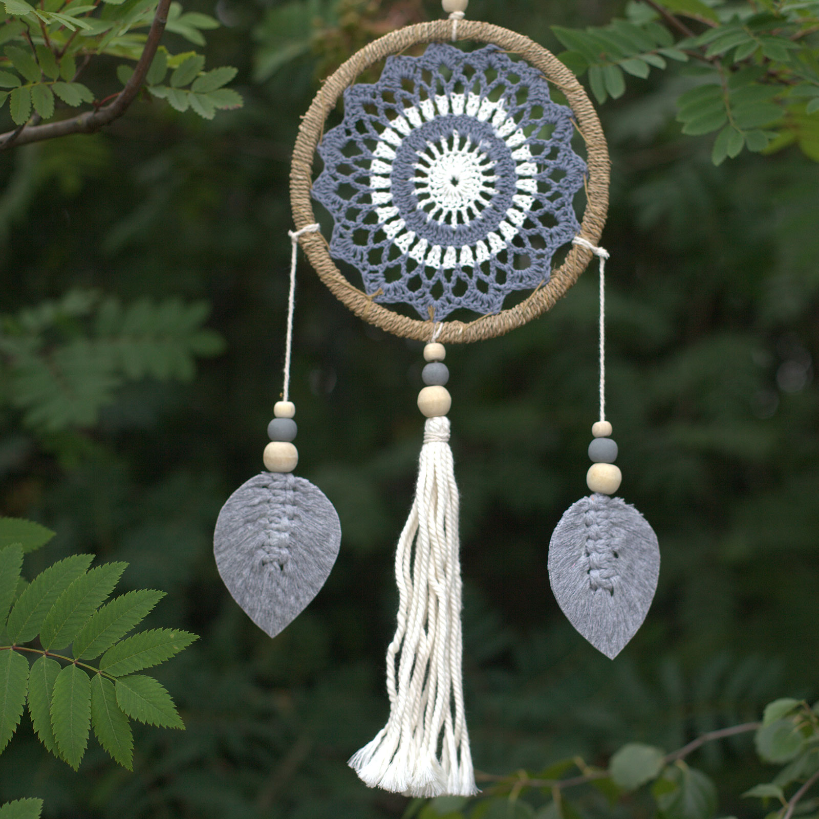 Grey Elemental Spirits Dream Catcher