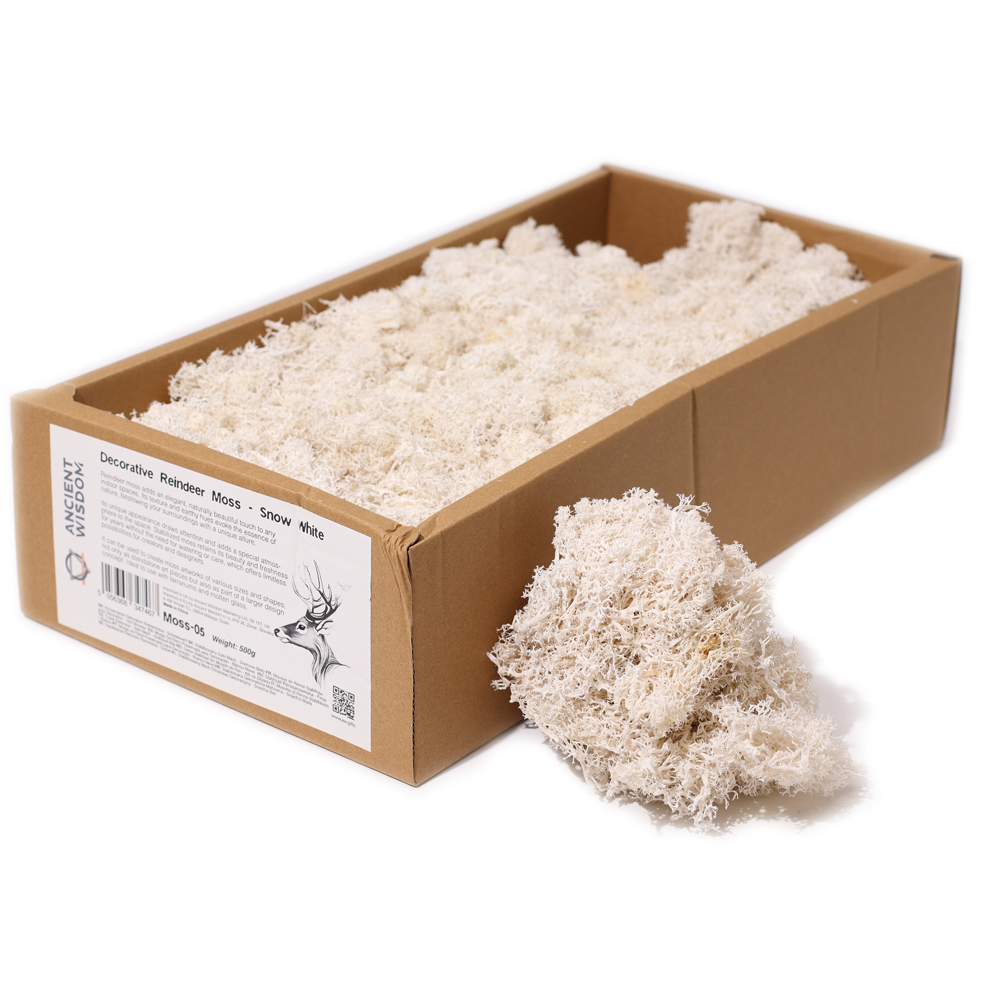 Snow White Reindeer Moss 500g
