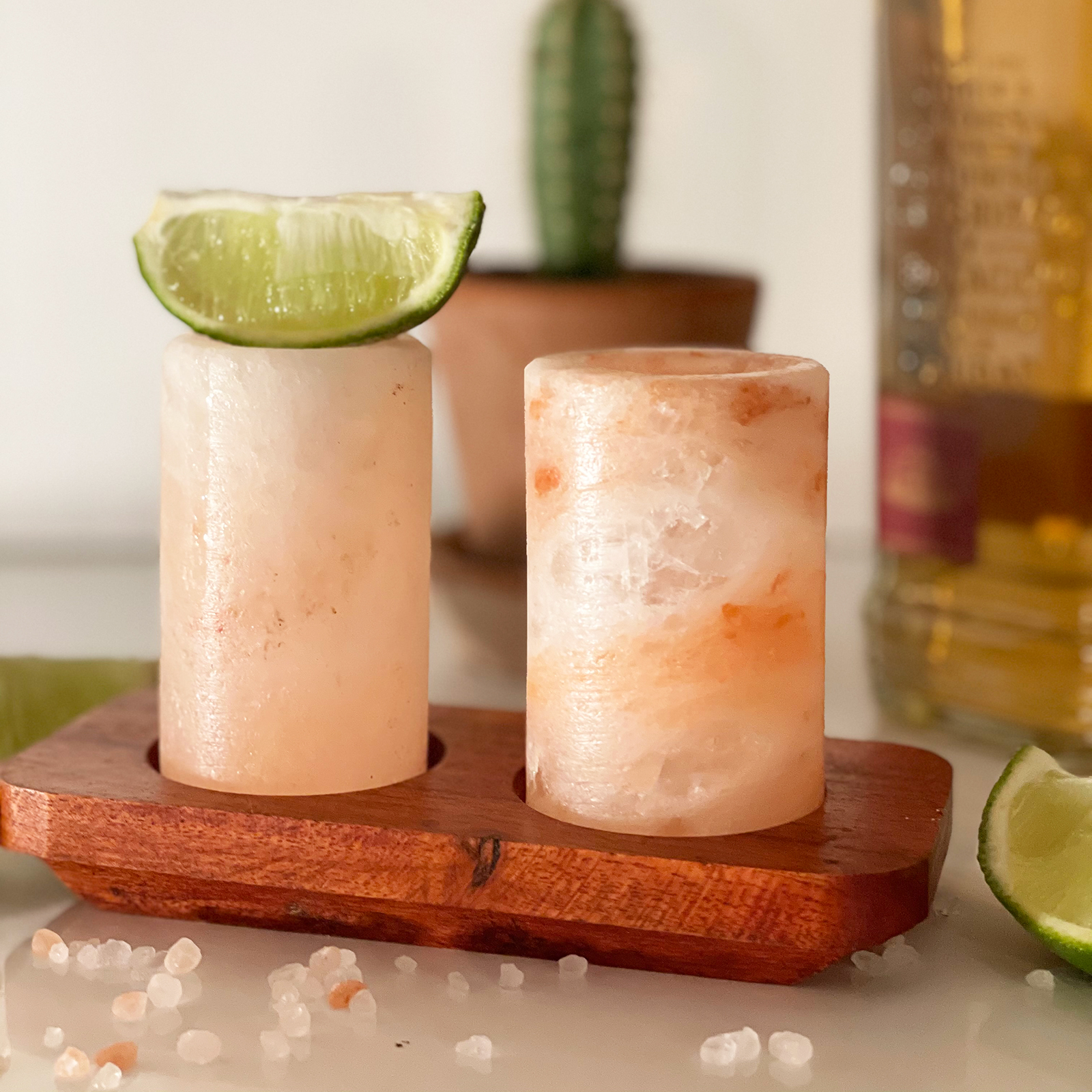 Set of 2 Himalayan Salt Shot Glasses 