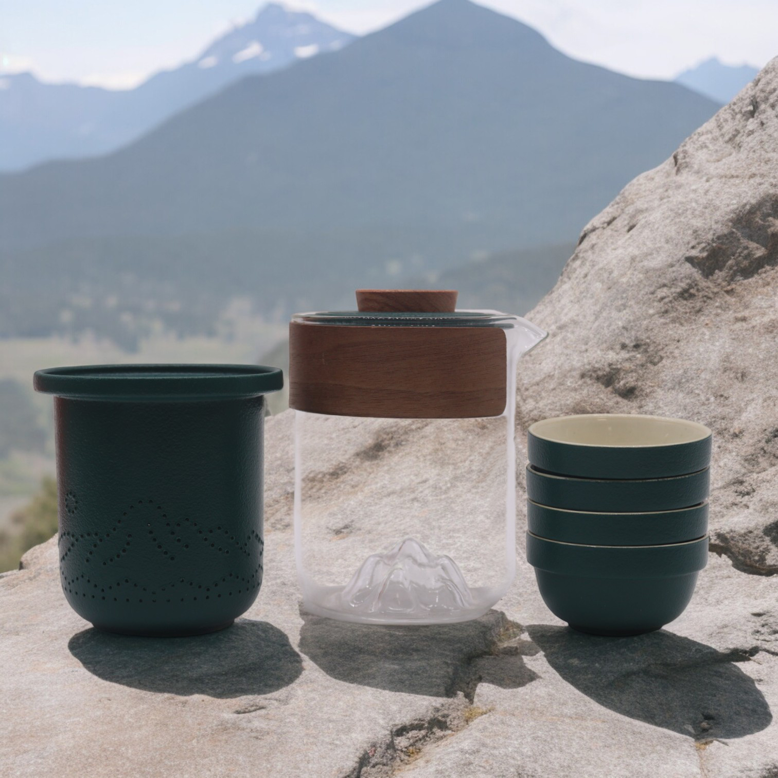 Travel Mountain Teapot Set