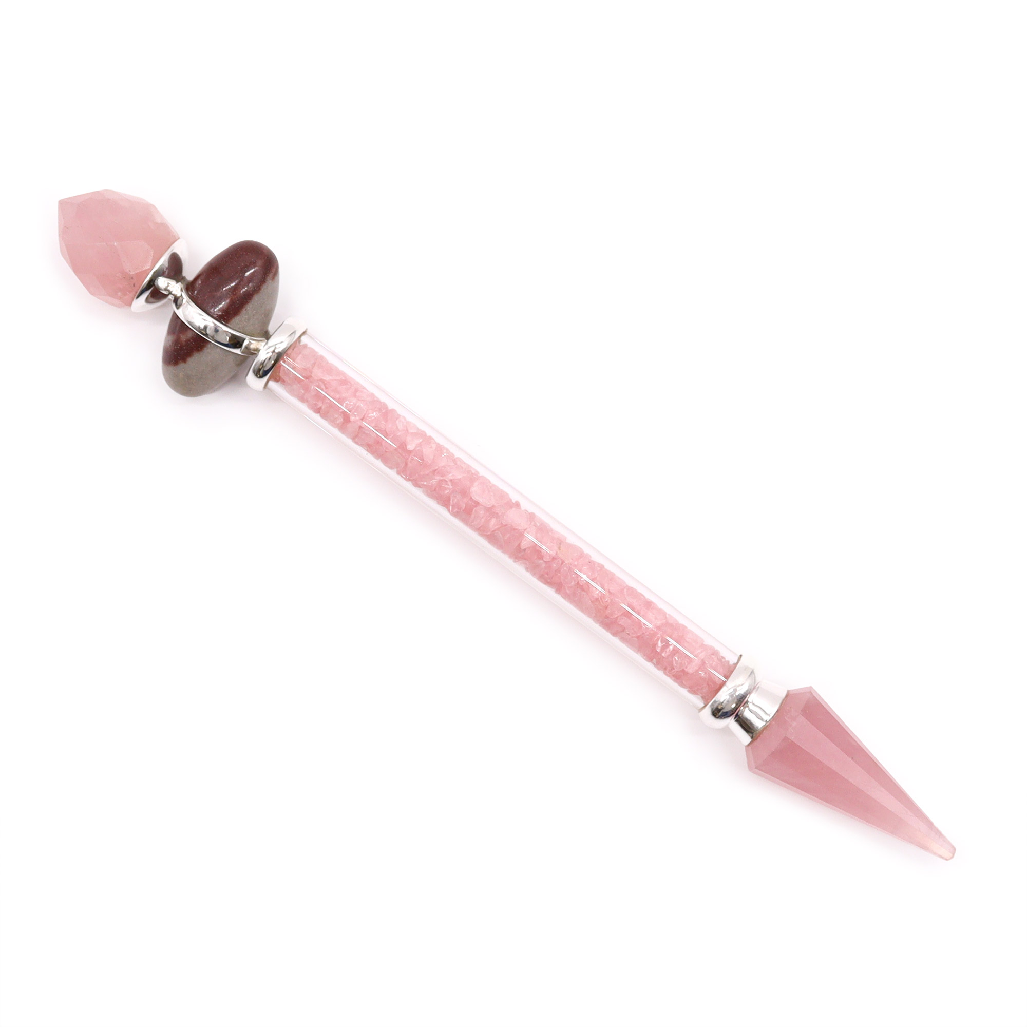Shiva Lingam Rose Quartz Wand