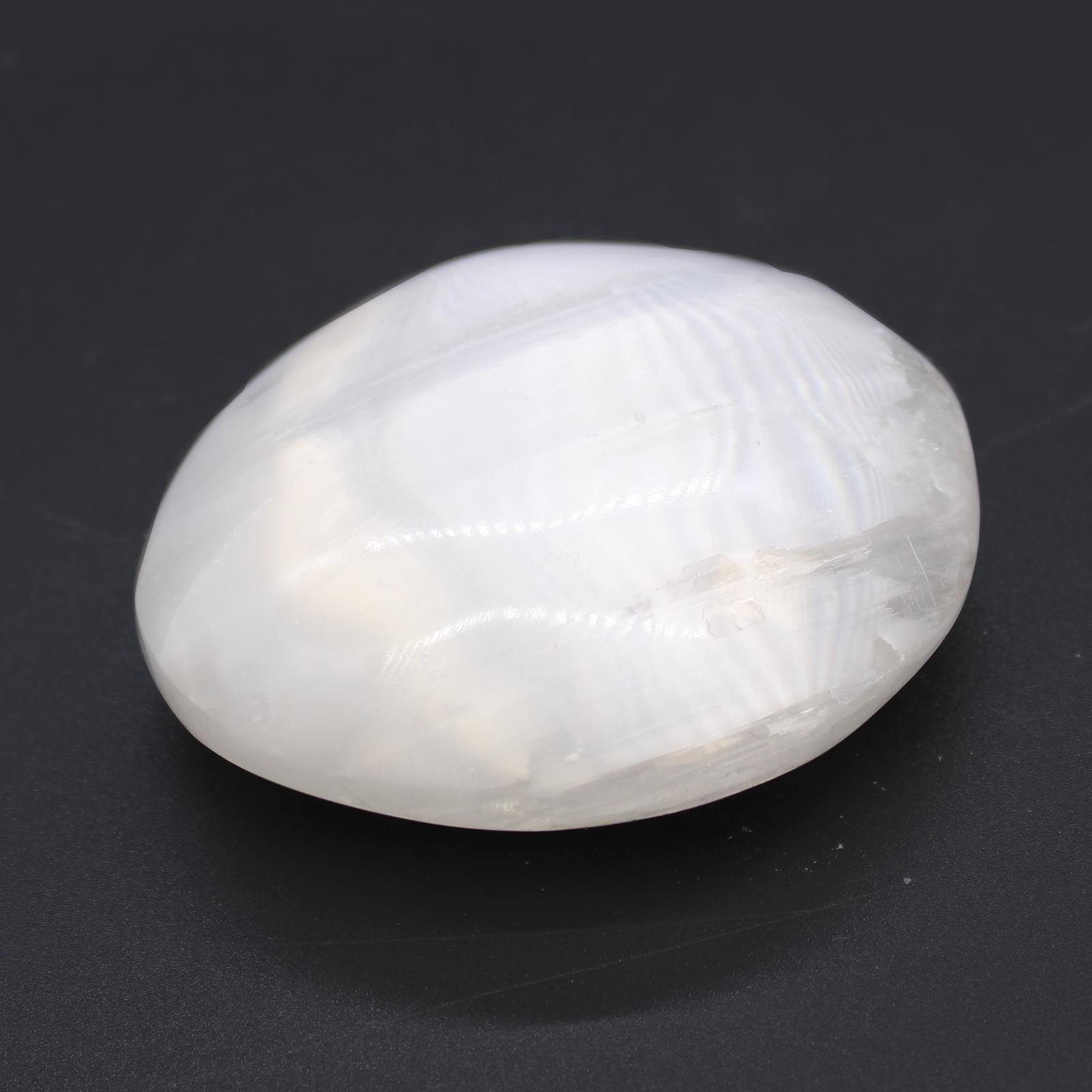 Selenite Palm Stone