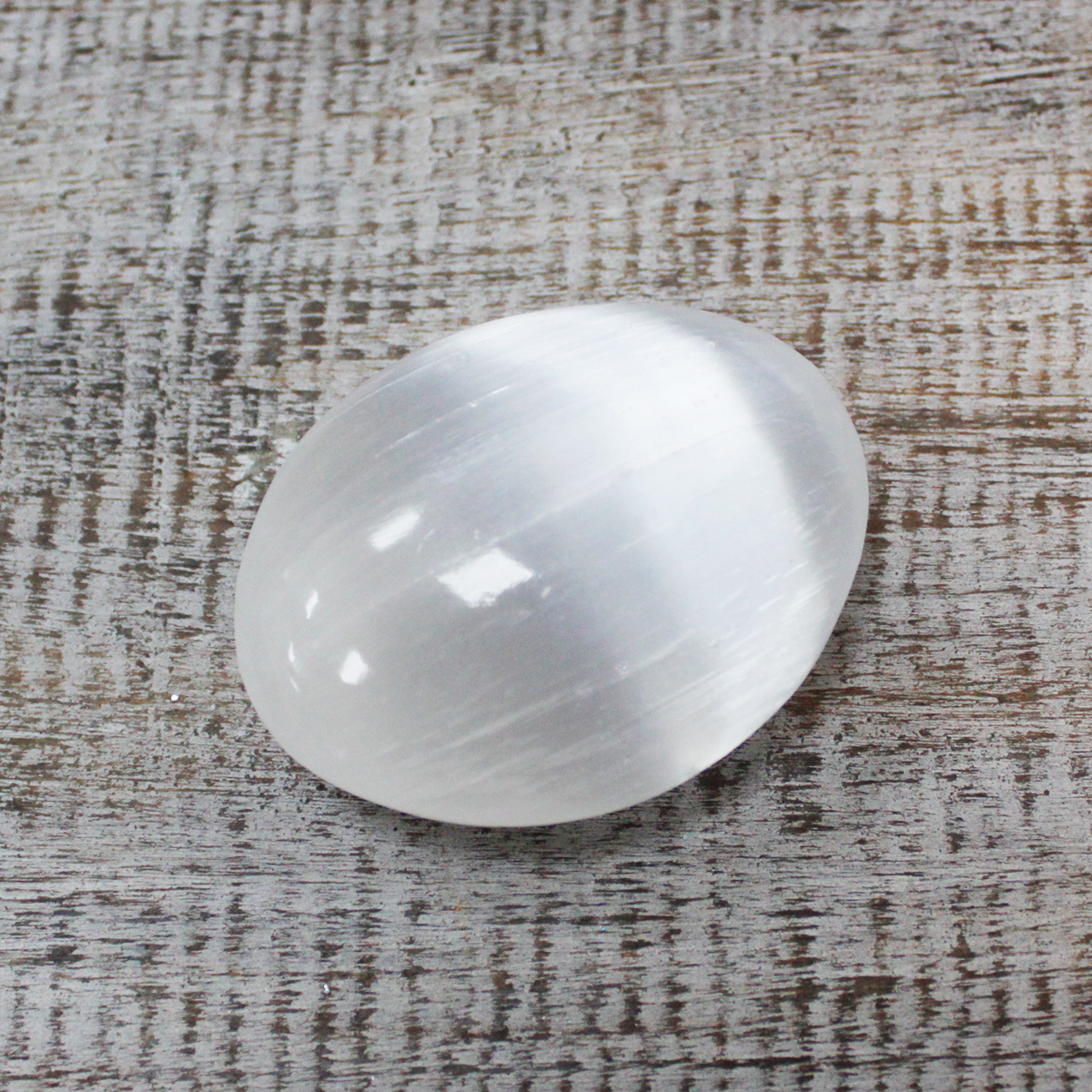 Selenite Palm Stone