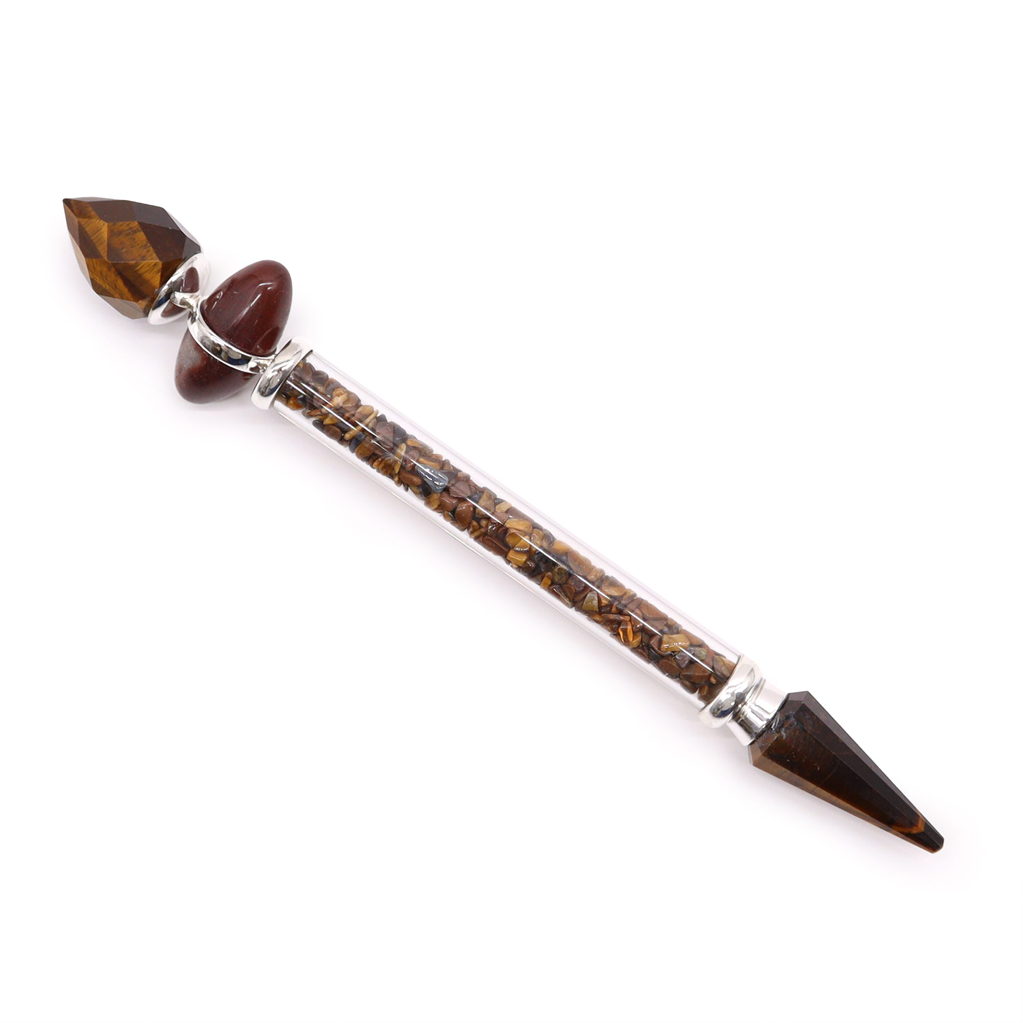 Shiva Lingam Tiger Eye Wand