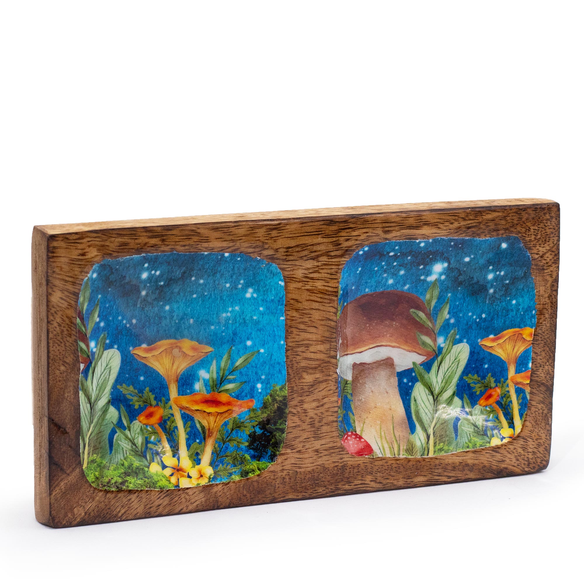 Night Sky Forest Mushroom Trinket Tray 
