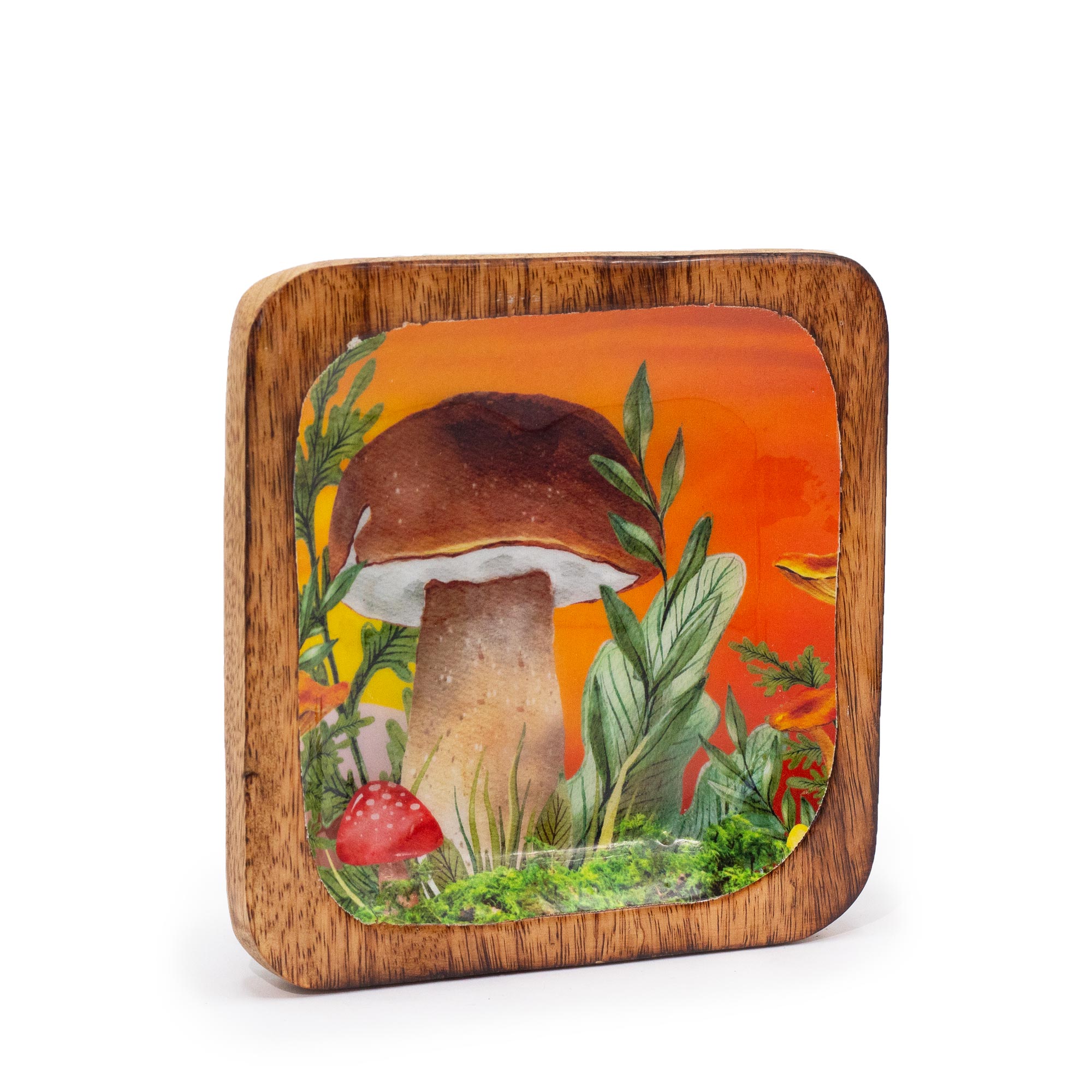 Sunset Forest Mushroom Trinket Tray 
