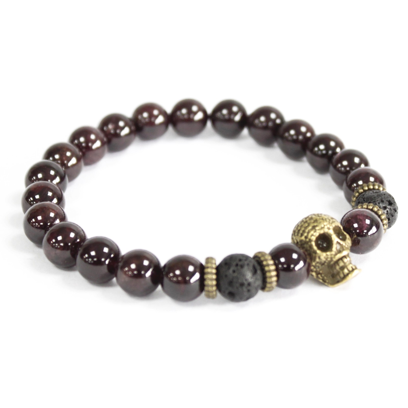 Blood Stone Skull Bracelet