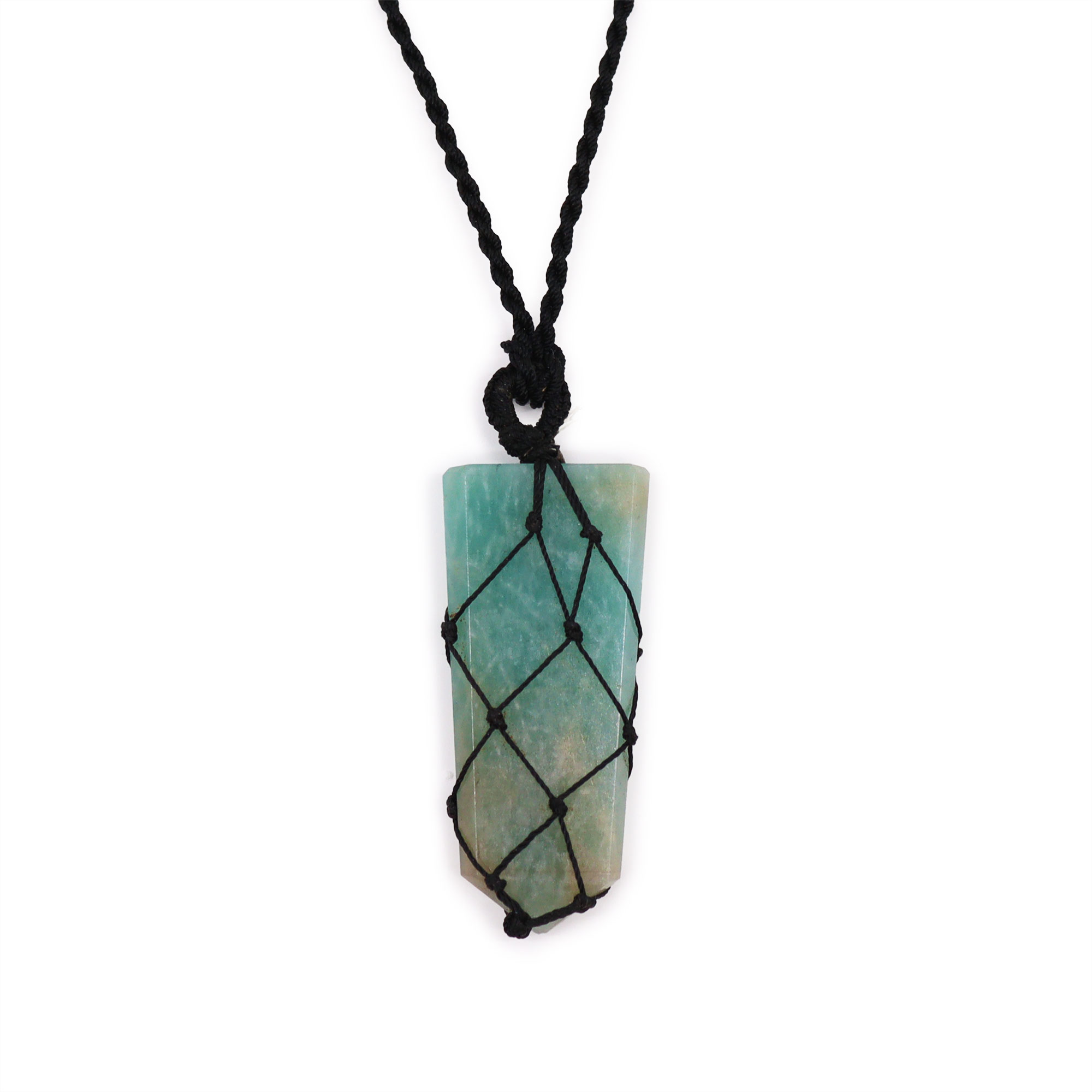 Laced Amazonite Gemstone Pendant