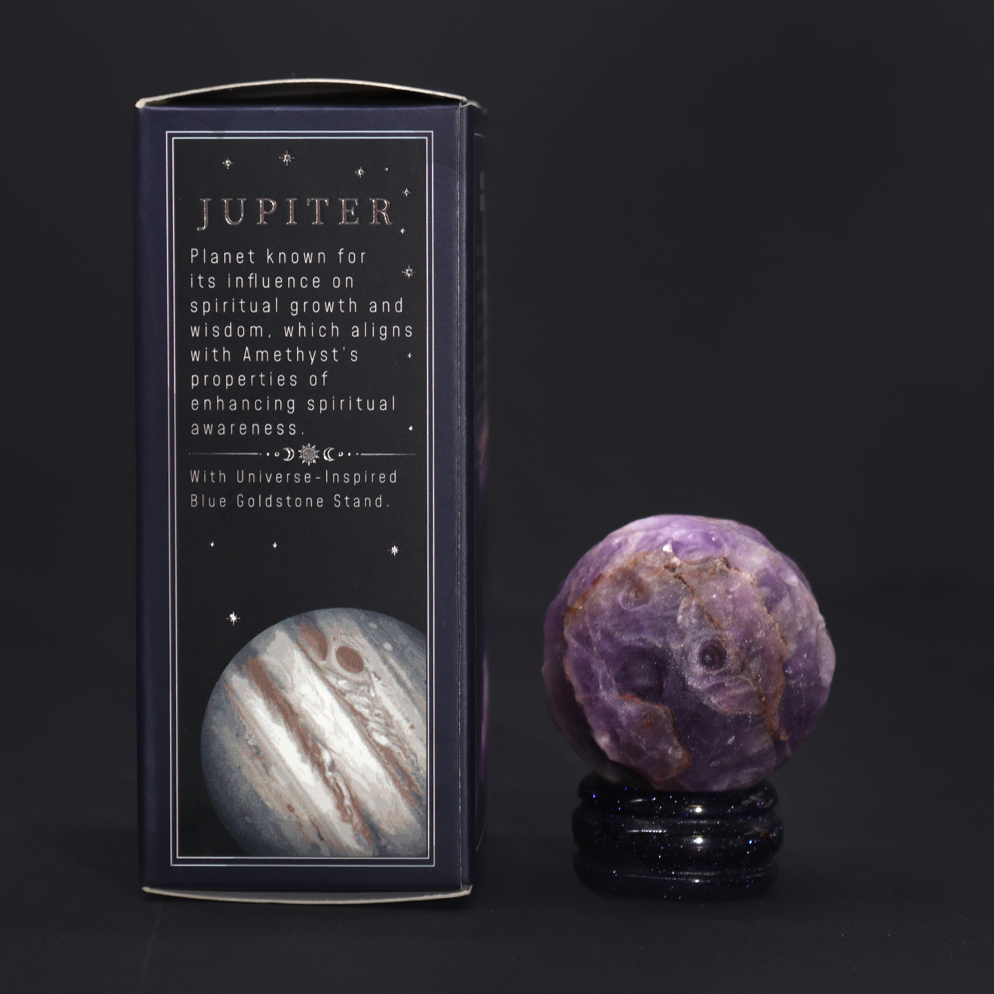 Jupiter Amethyst Gemstone Planet 40mm