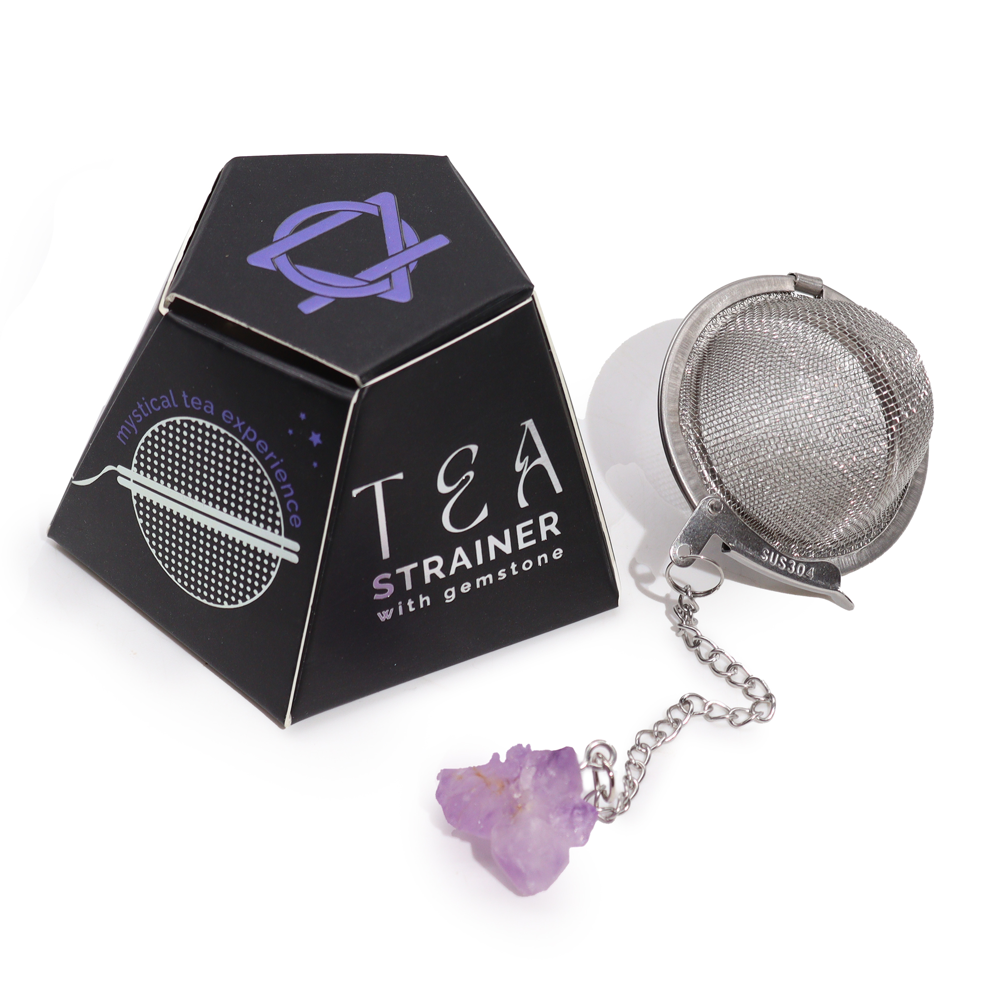 Raw Gemstone Tea Strainer