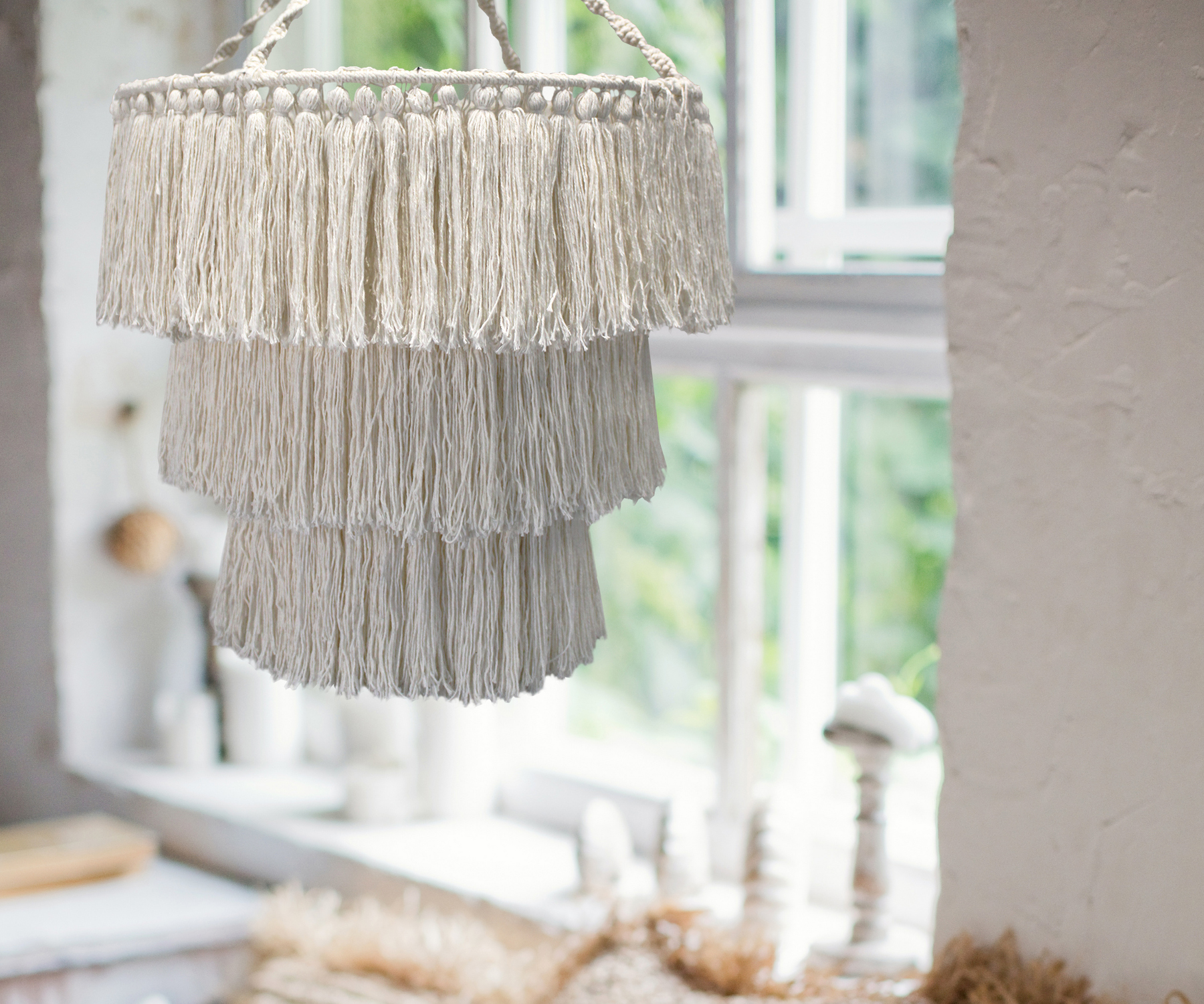 Natural Macrame Soft Chandelier 