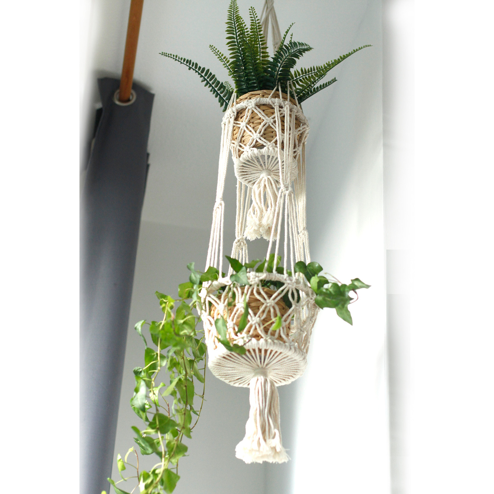 Macrame Double Pot Holder 