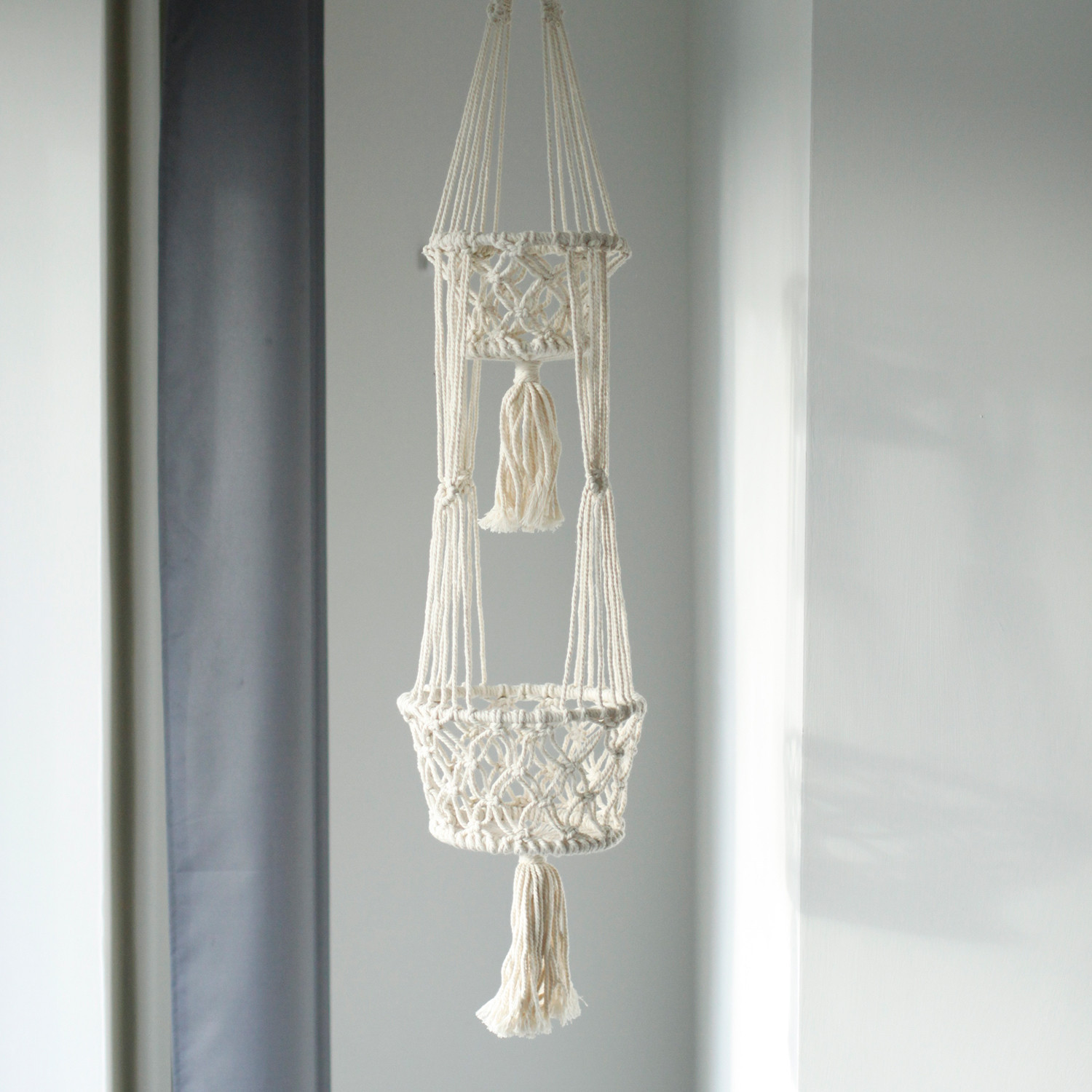 Macrame Double Pot Holder