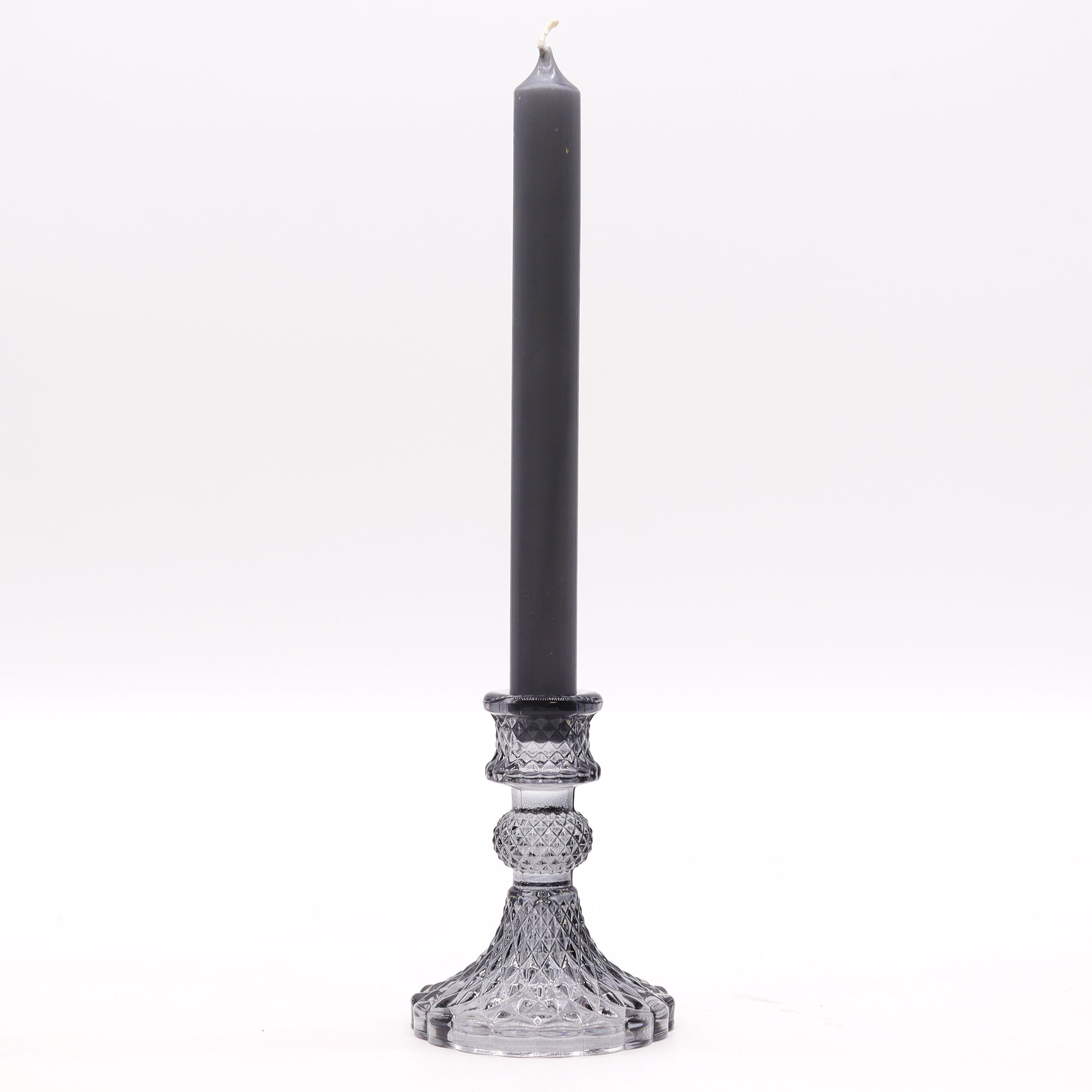 Vintage Midnight Grey Candle Holder 