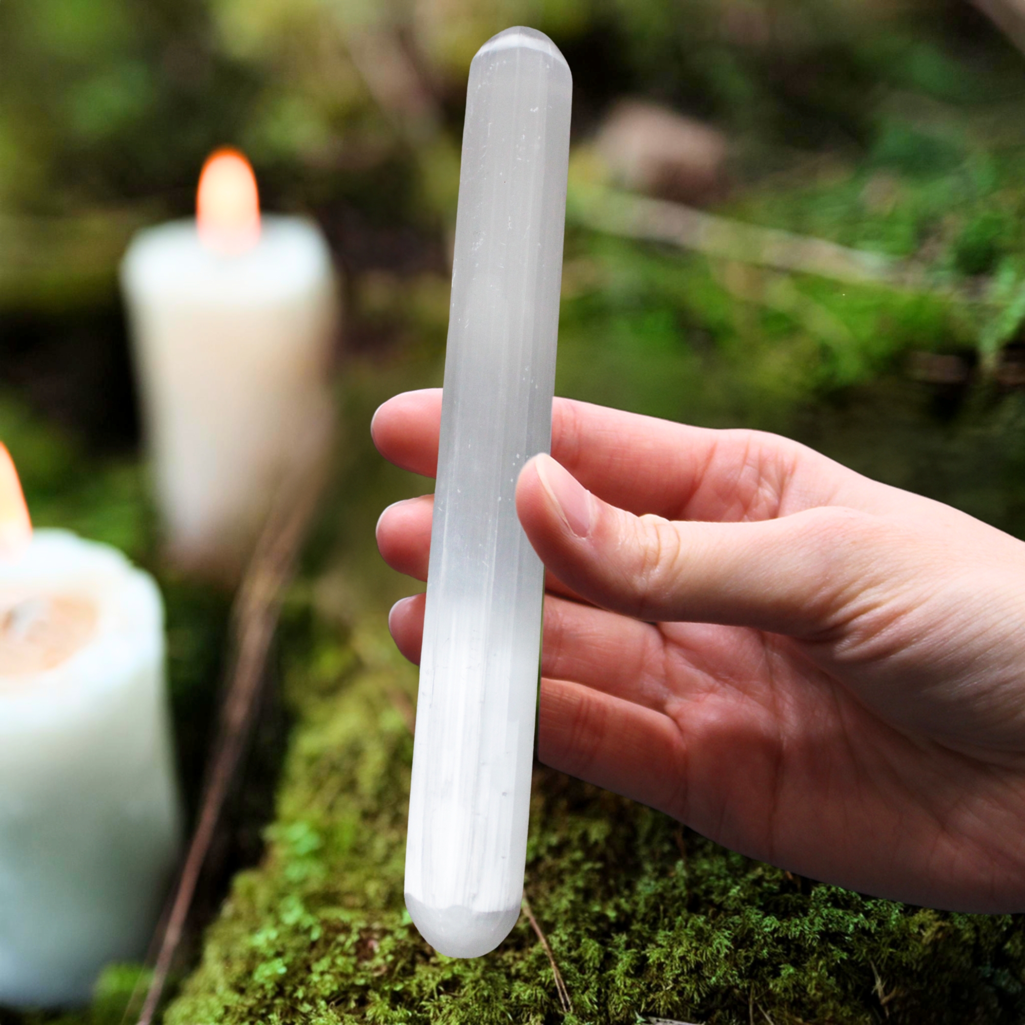 Round Ended Selenite Wand