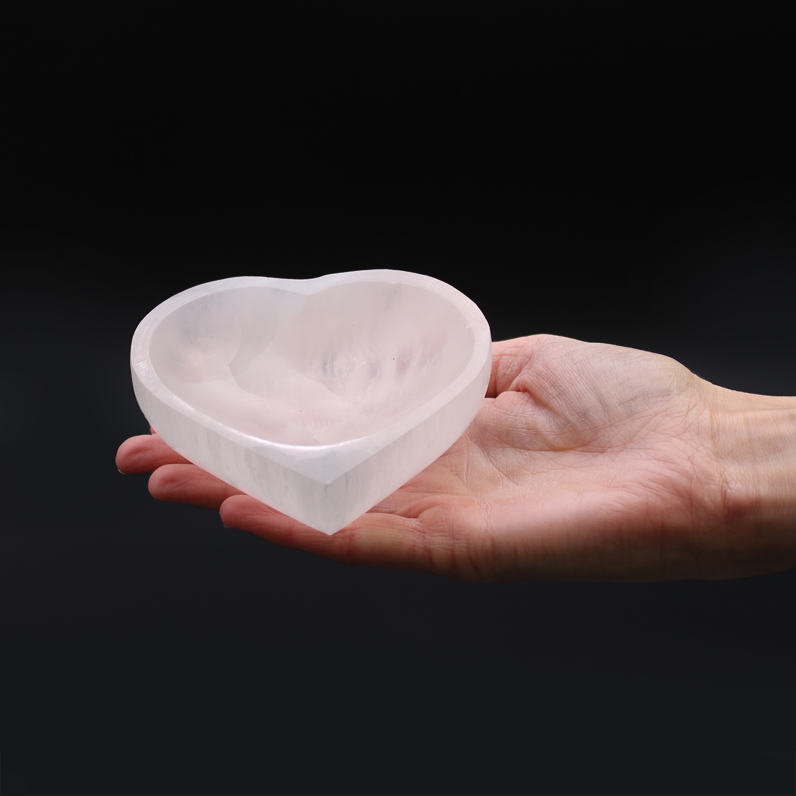 Heart Shaped Selenite Bowl 