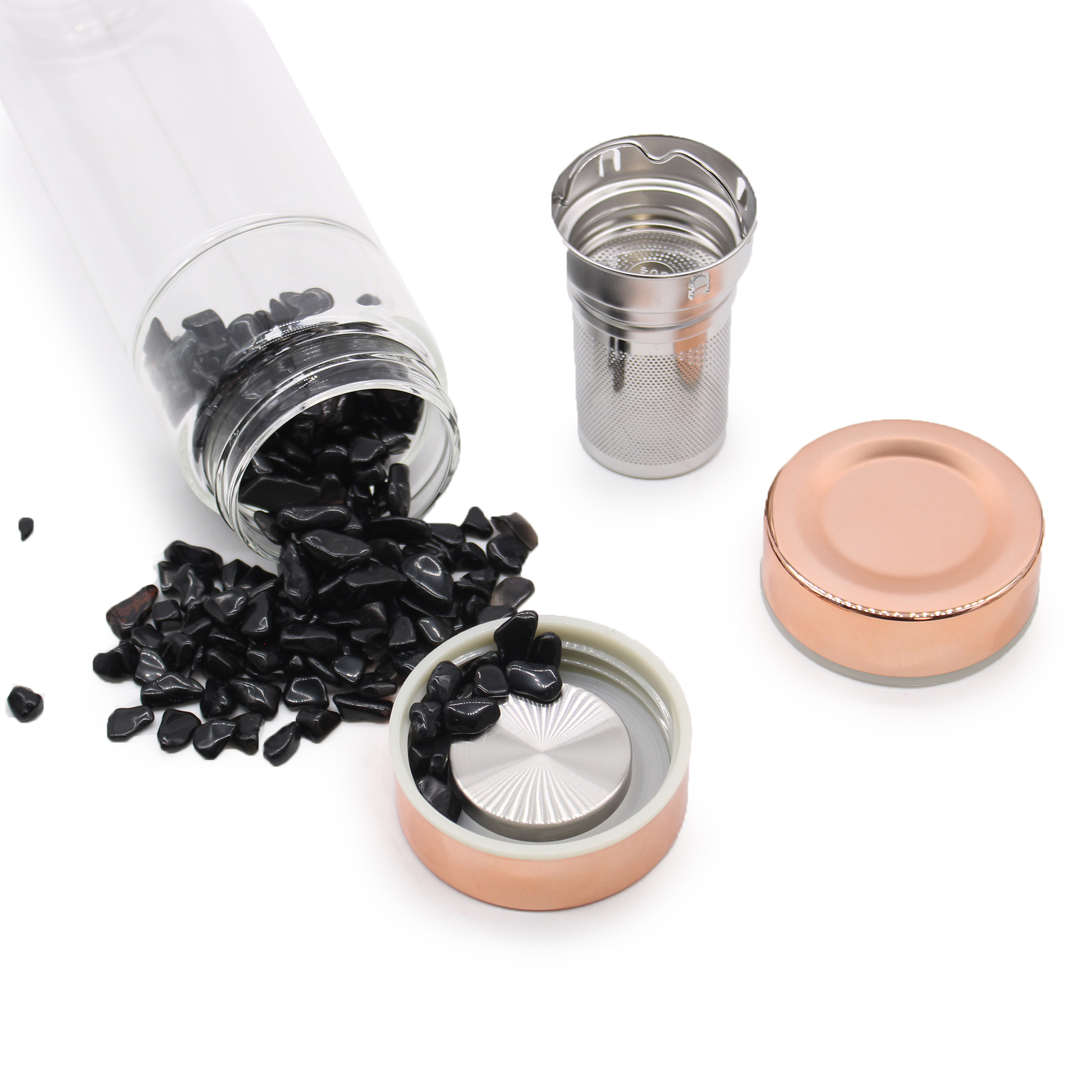 Glass Crystal Tea Infuser Bottles 