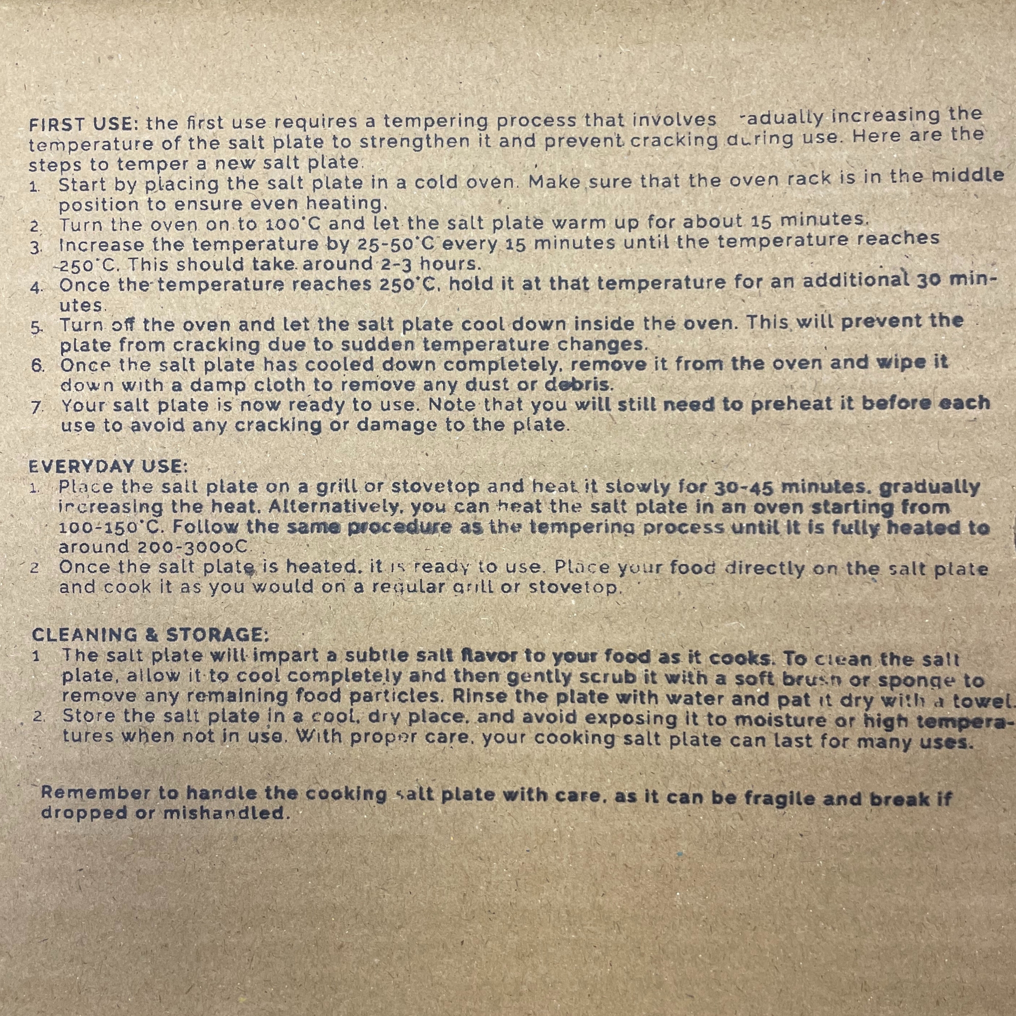 Himalayan Salt BBQ Plate 