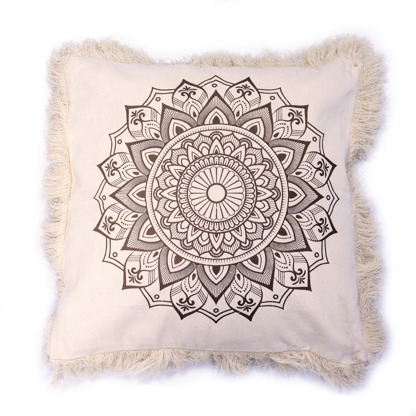 Bronze Lotus Mandala Cushion Covers