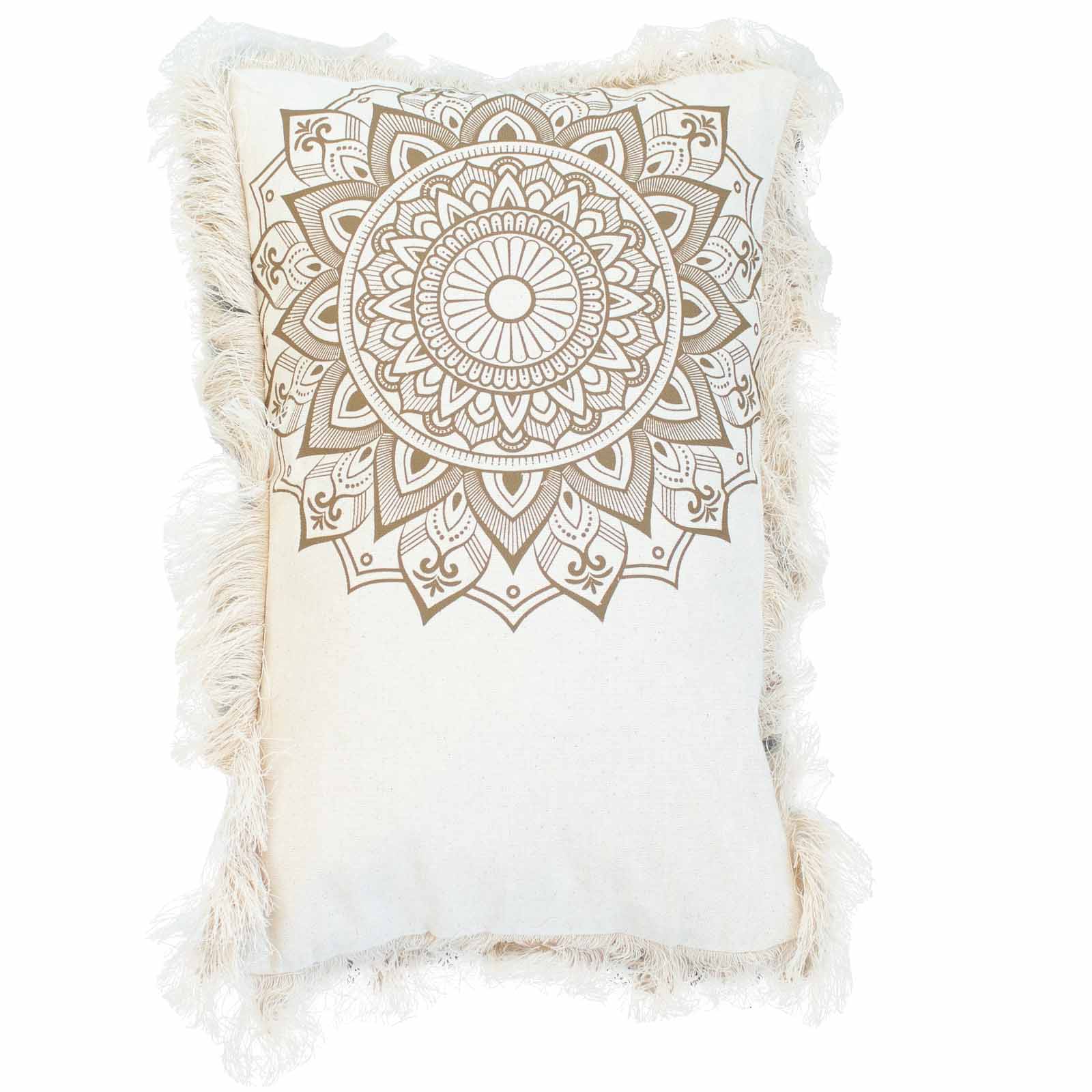 Bronze Lotus Mandala Cushion Covers