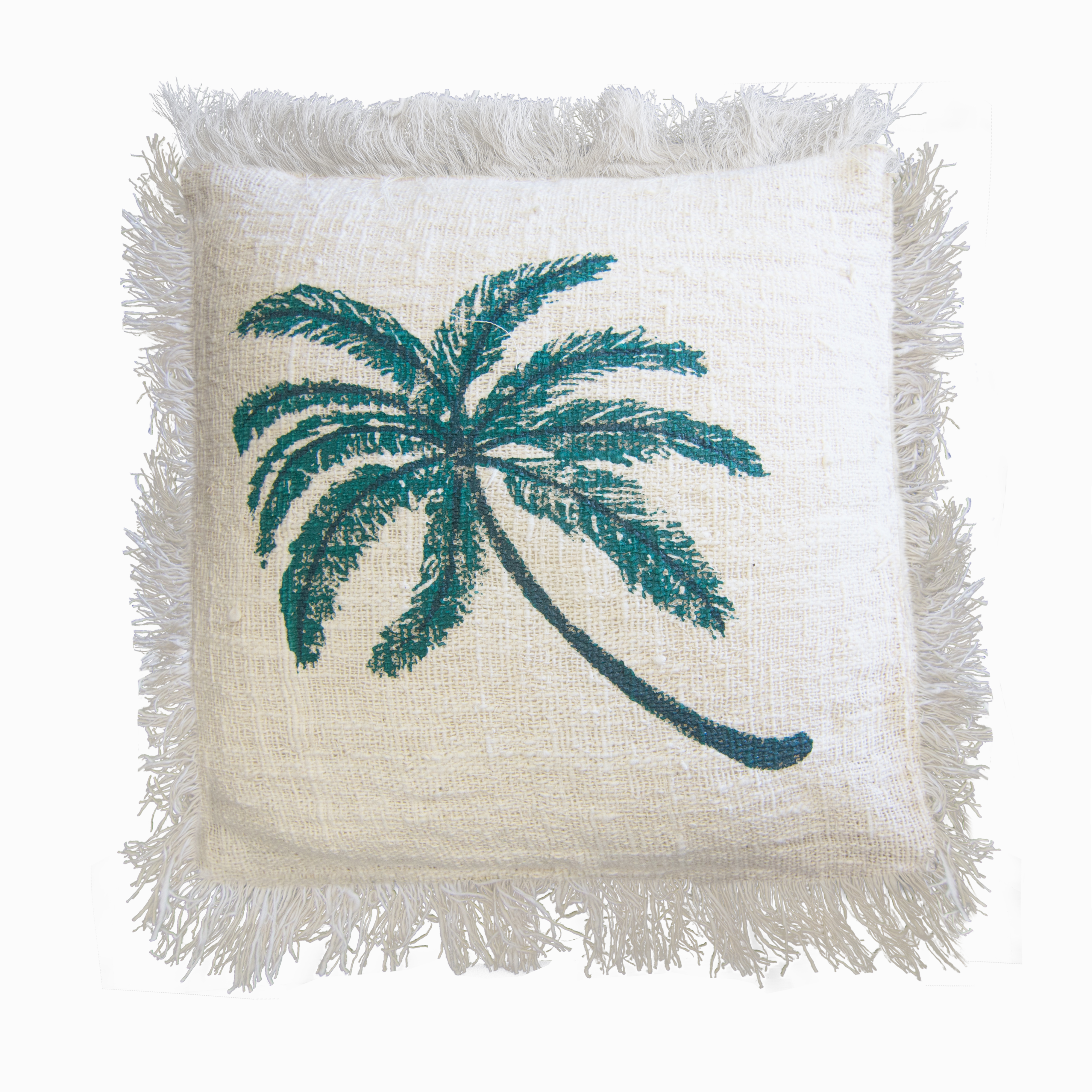 Linen Palm Tree Cushion Covers