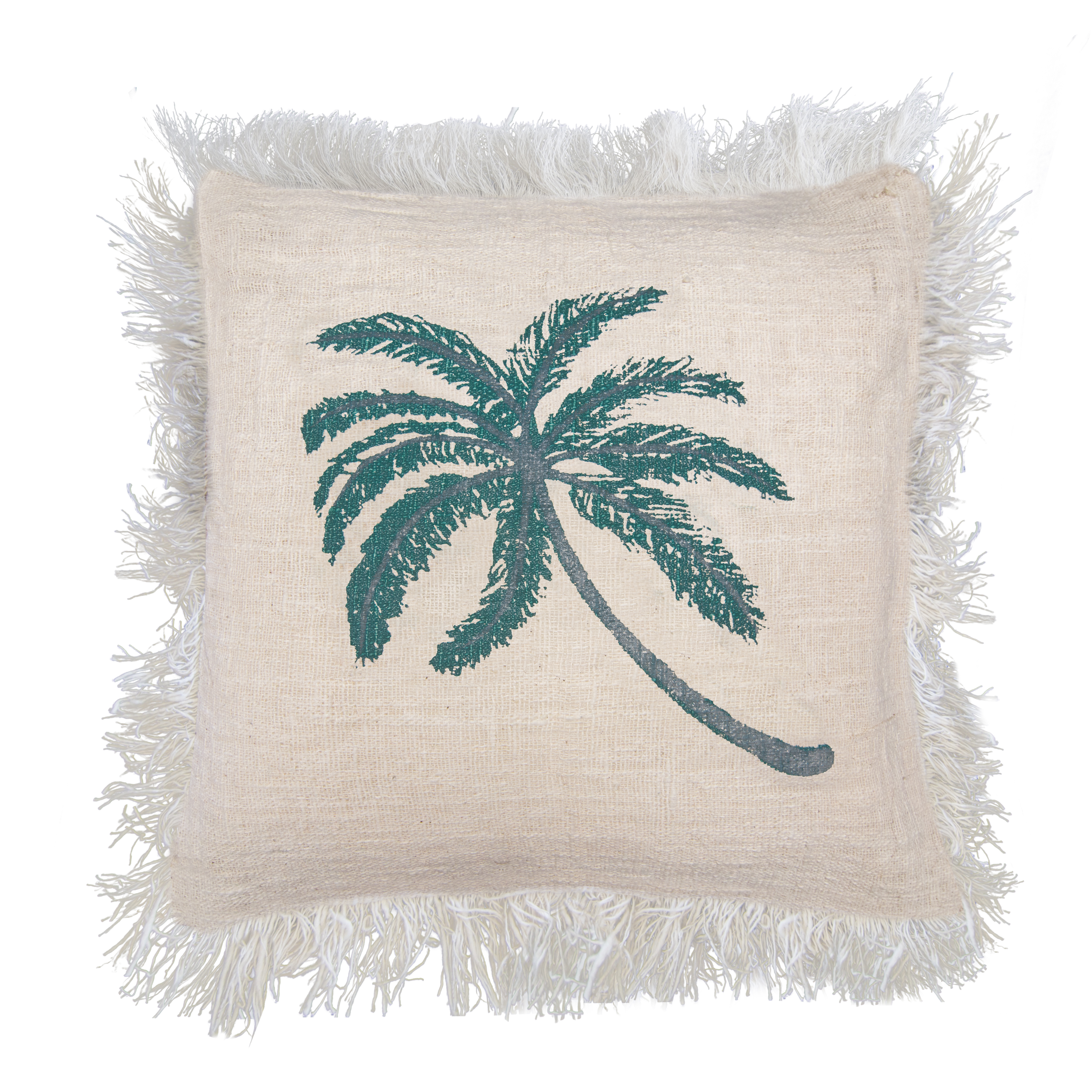 Linen Palm Tree Cushion Covers