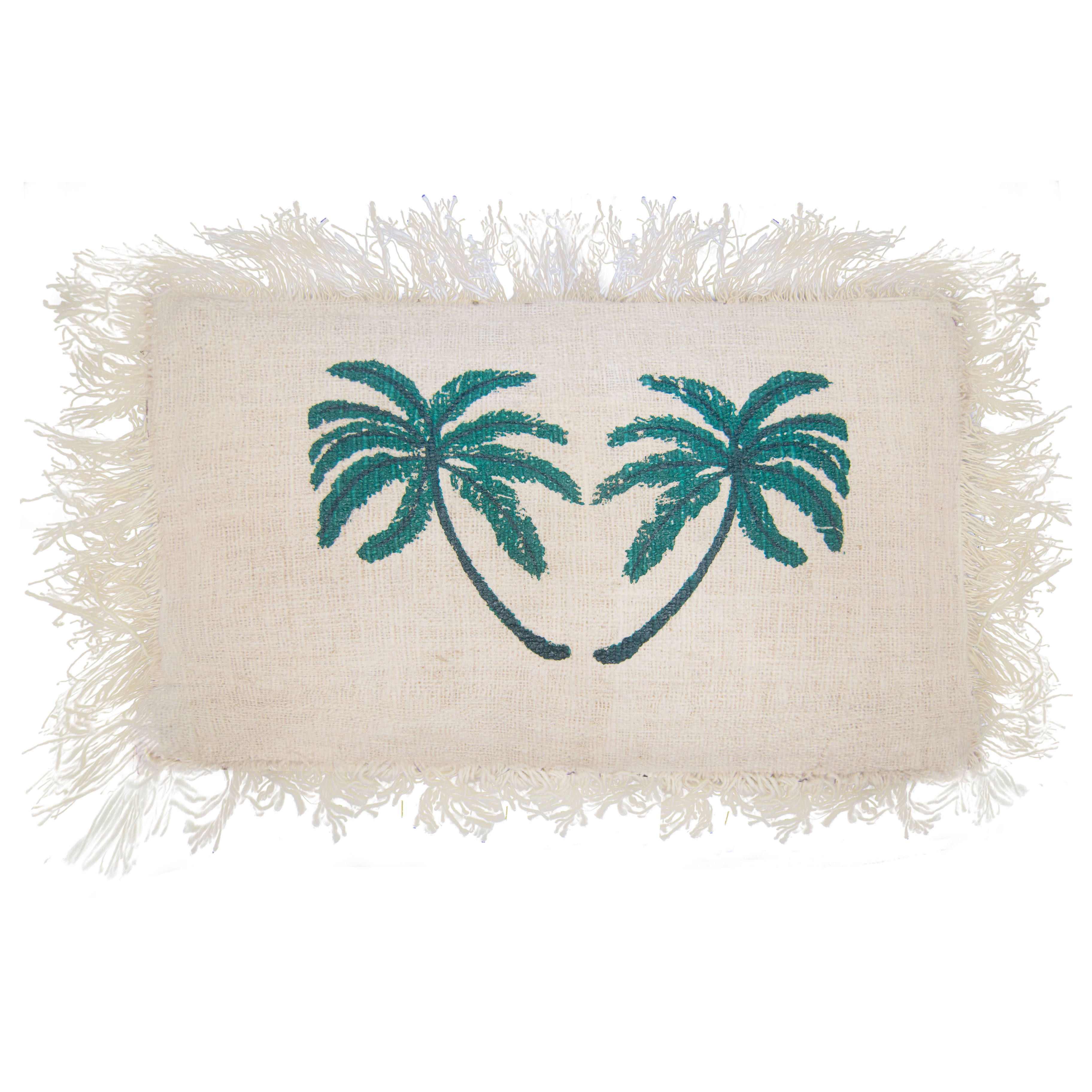 Linen Palm Tree Cushion Covers
