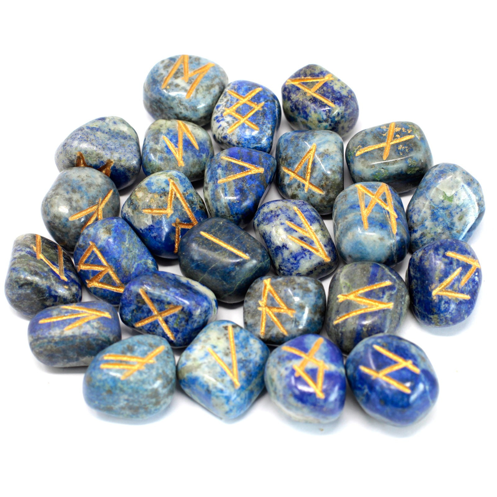 Lapis Lazuli Runes Stones Set