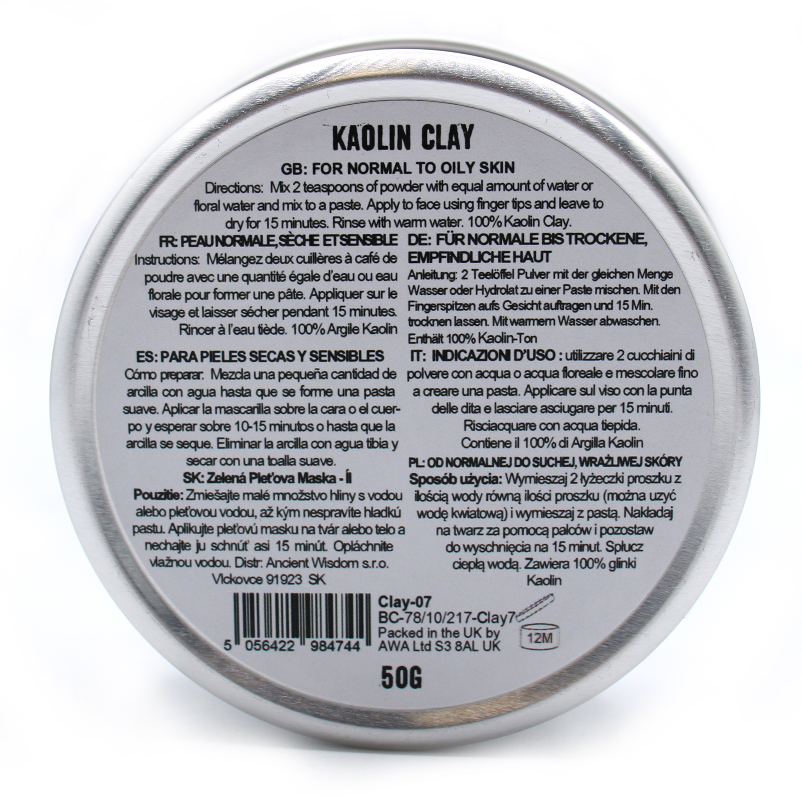 Kaolin Clay Mask 50g