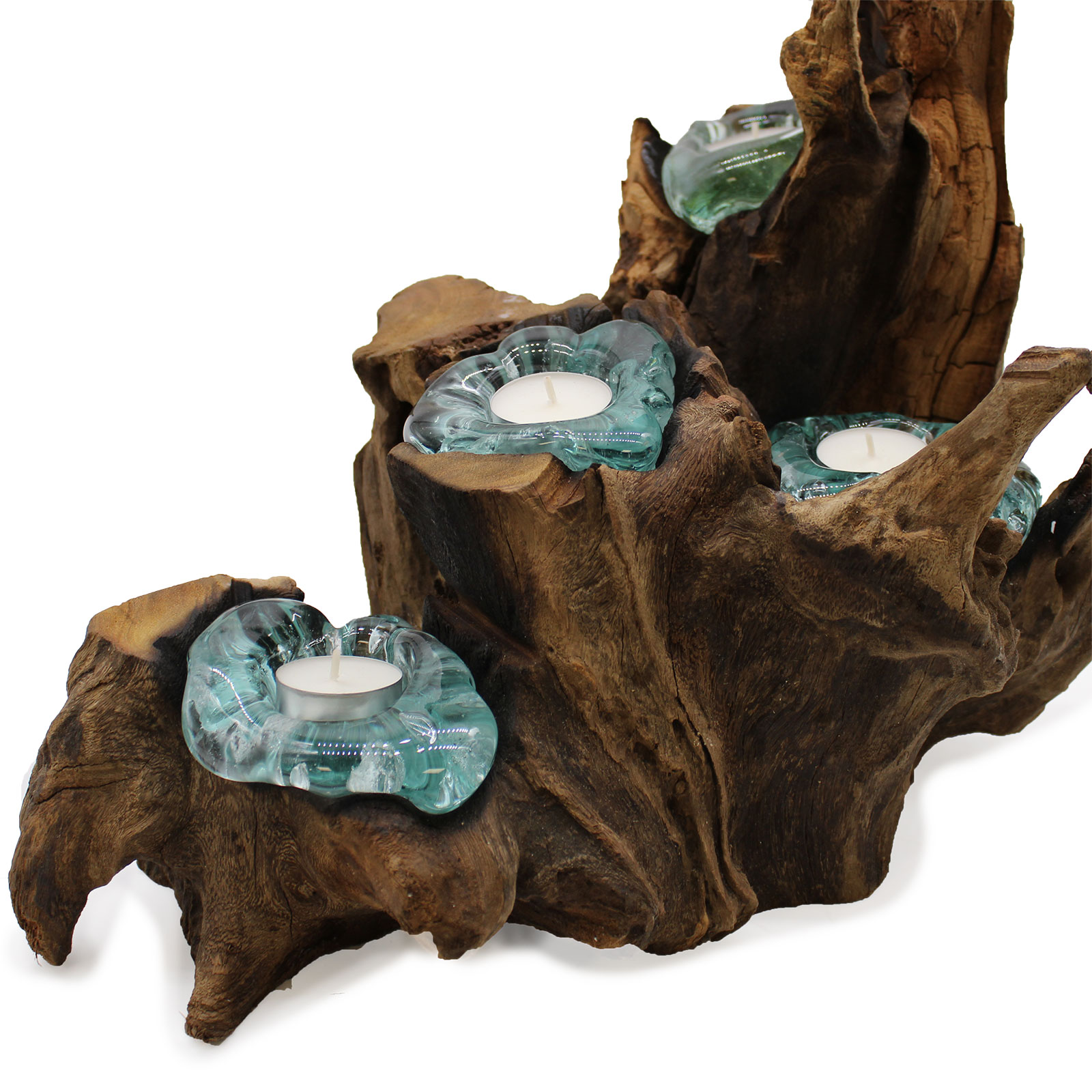 Molten Glass Tea Light Holder