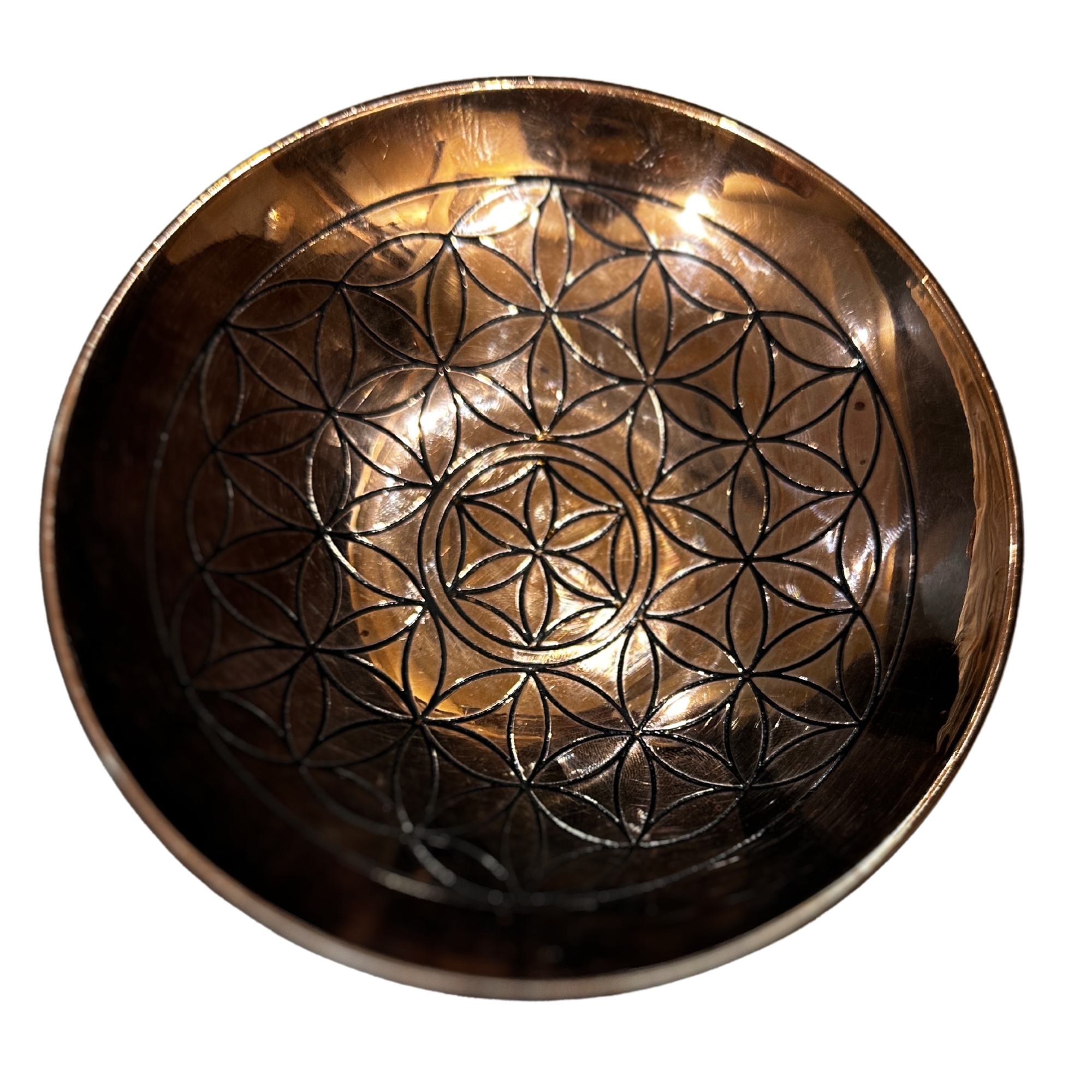 Flower of Life Copper Offering Plate
