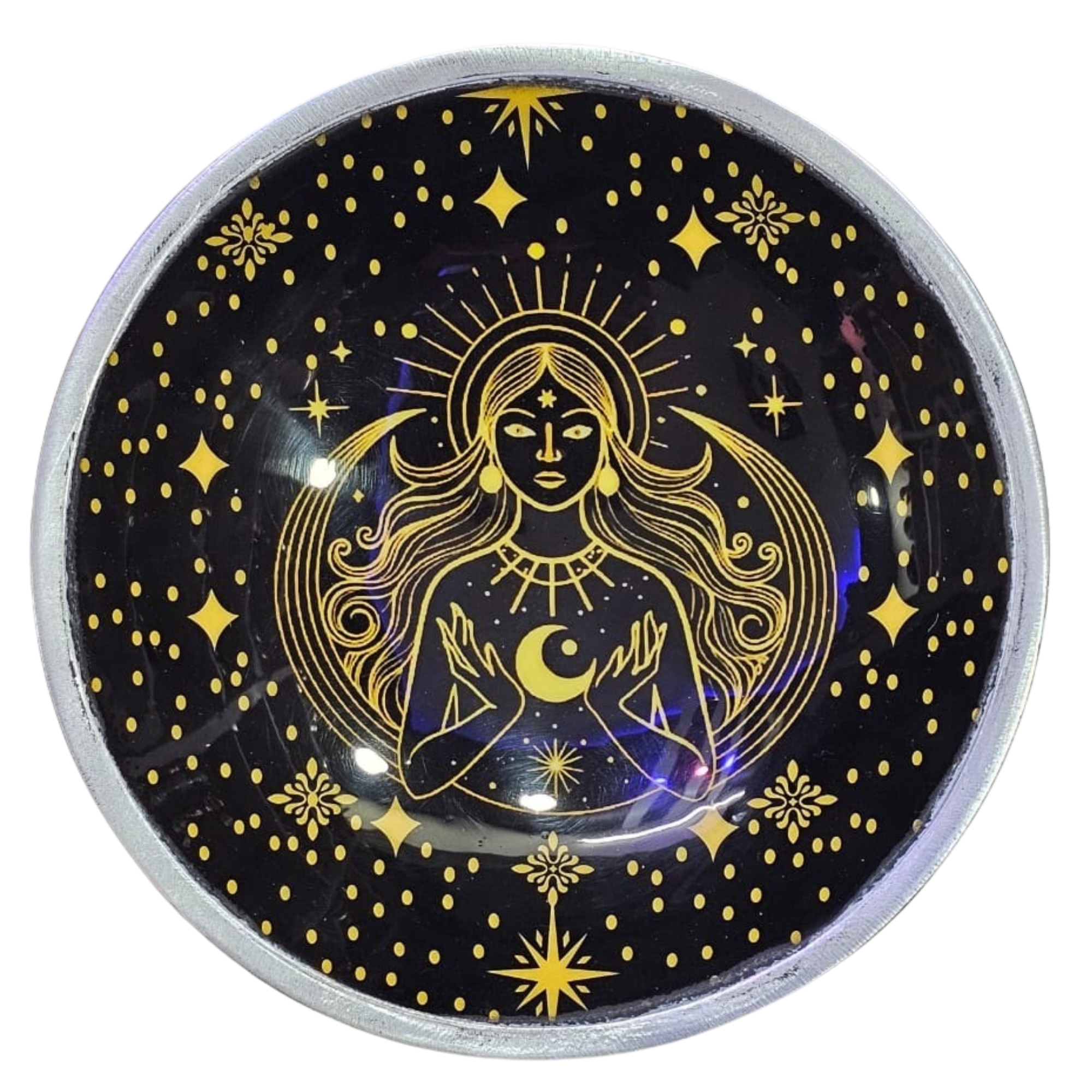 Goddess Enameled Smudge Plate