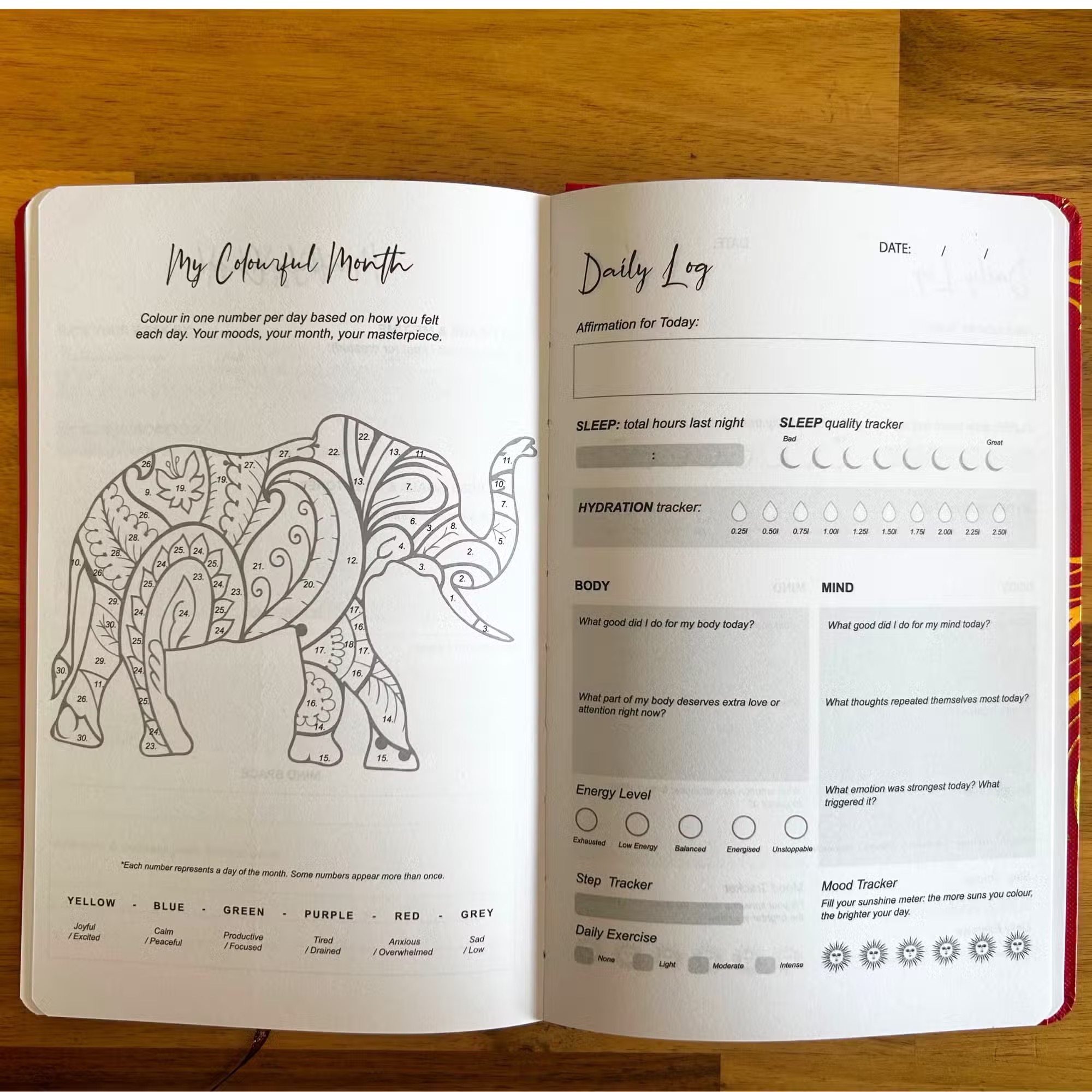 Wellness Journal With 120 Guided Pages