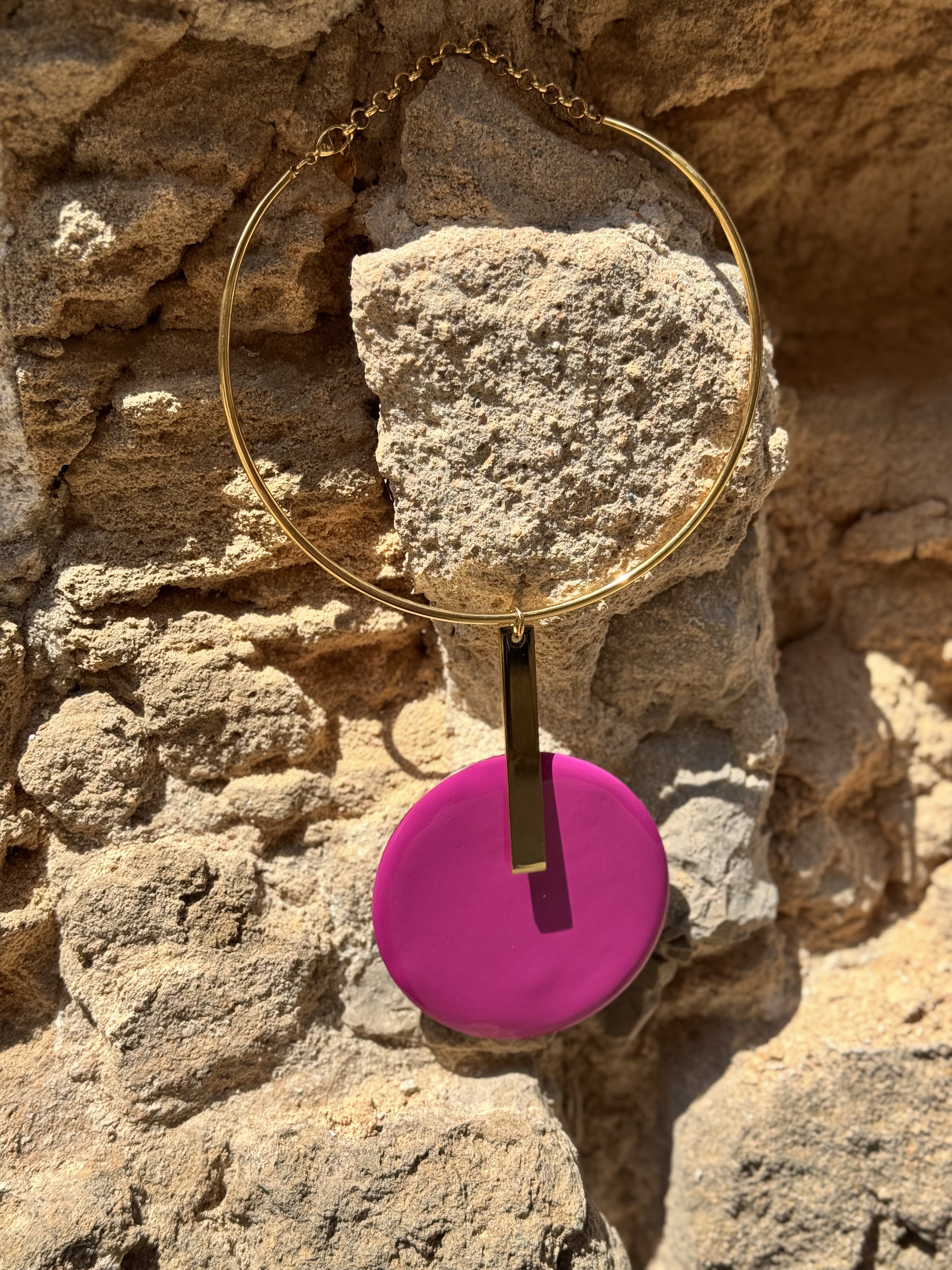 Collar acero geometrico
