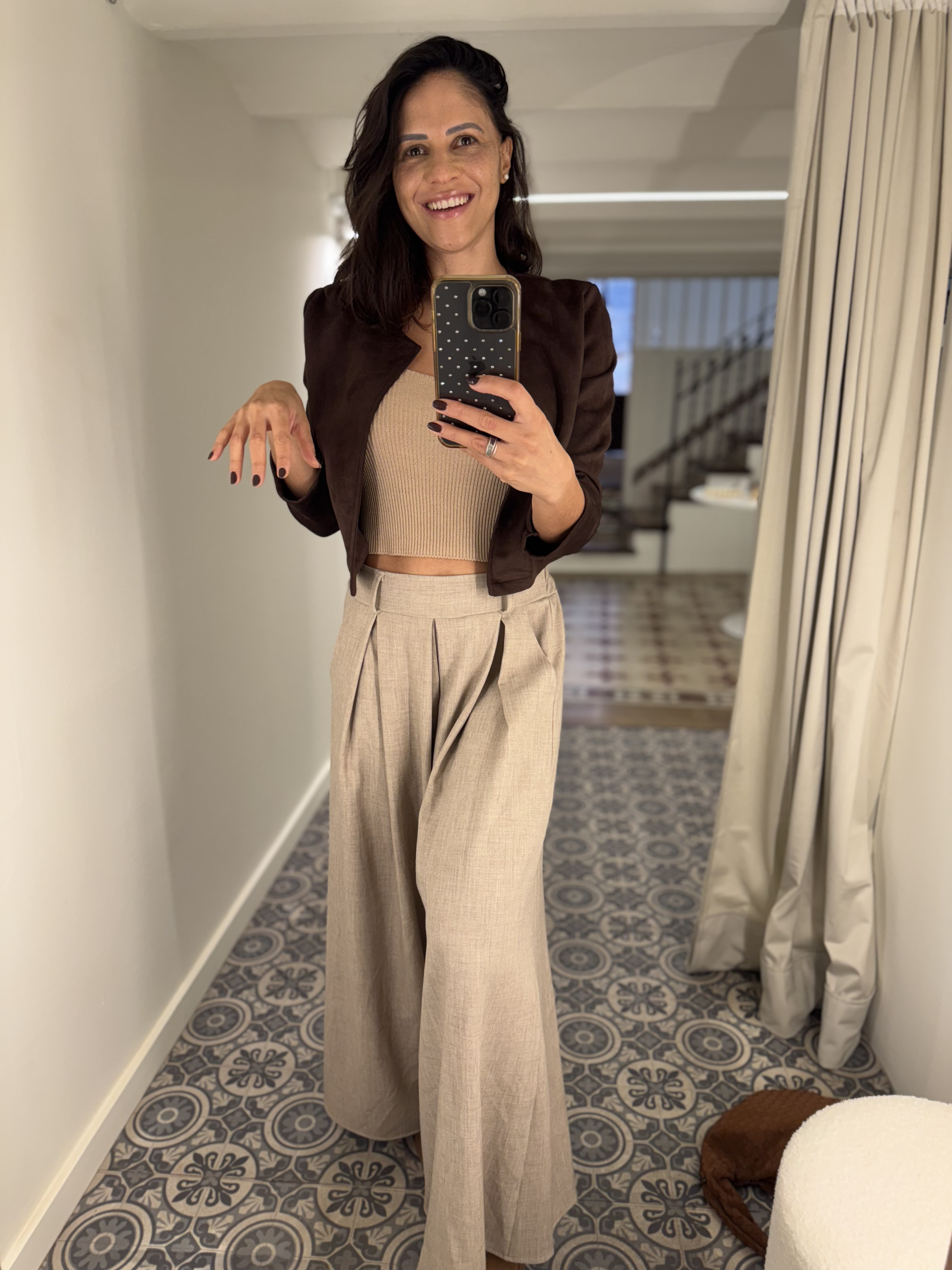 Pantalón pinzas wide leg