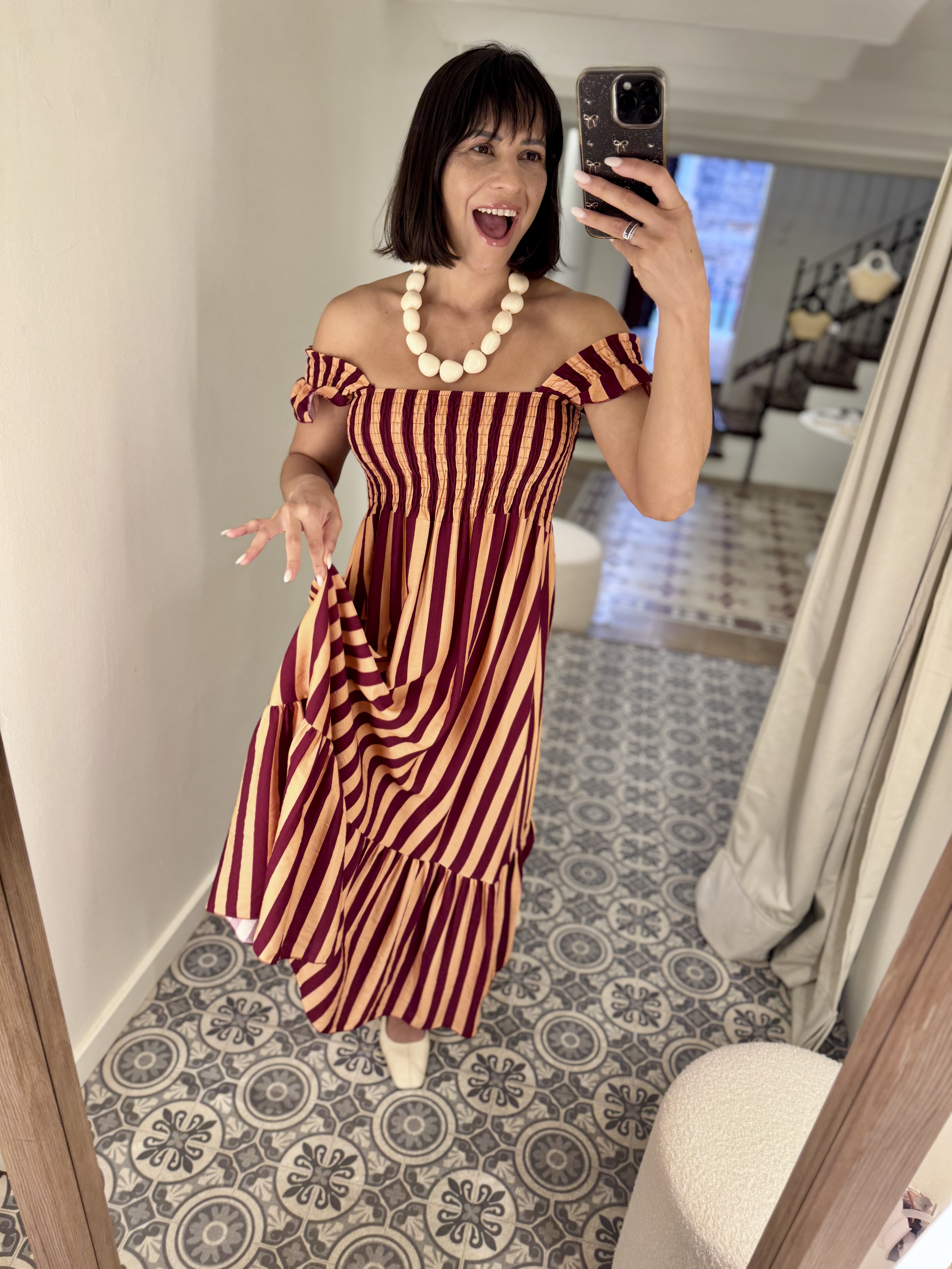 Vestido rayado 