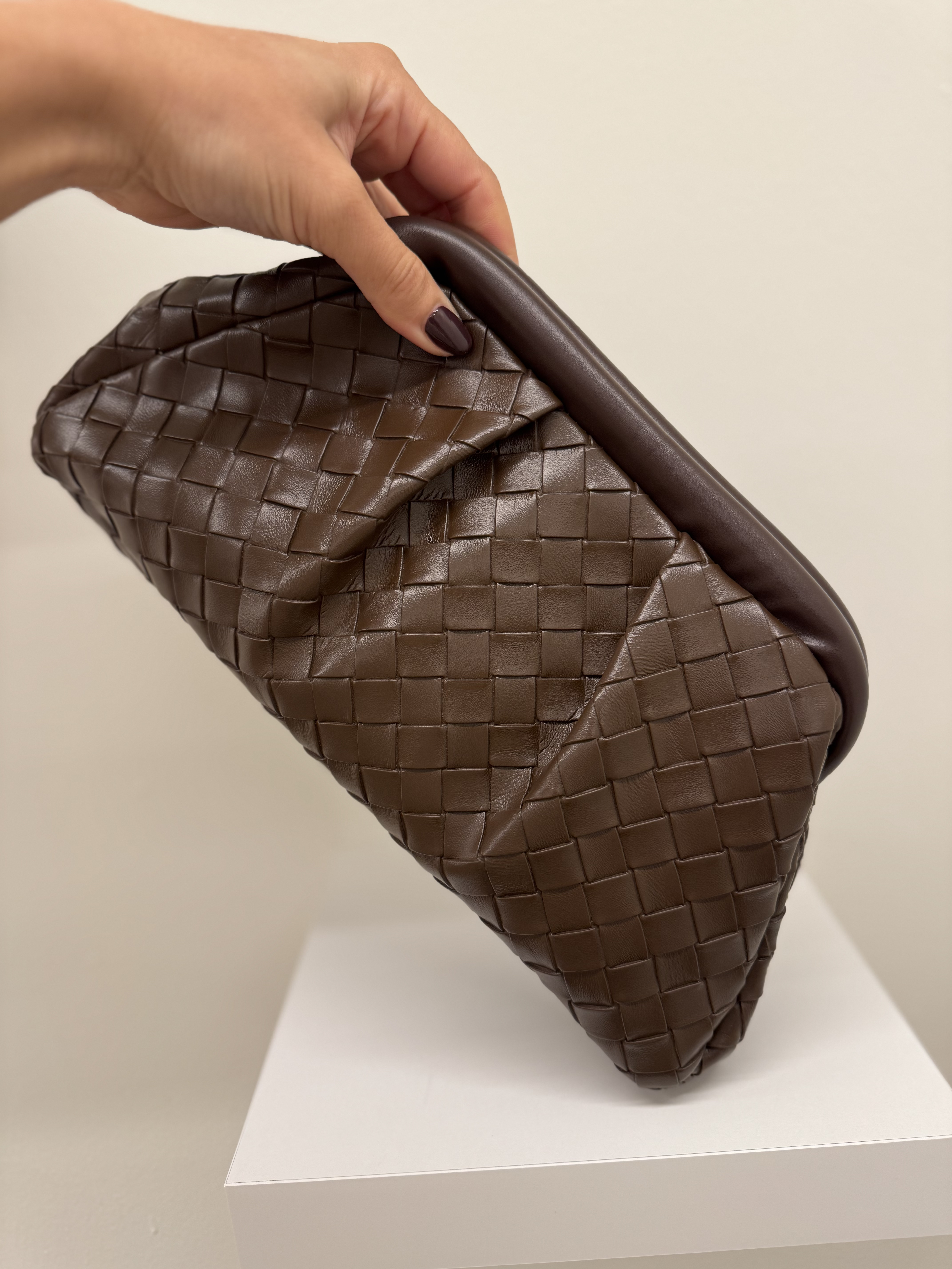 Bolso de mano piel trenzada