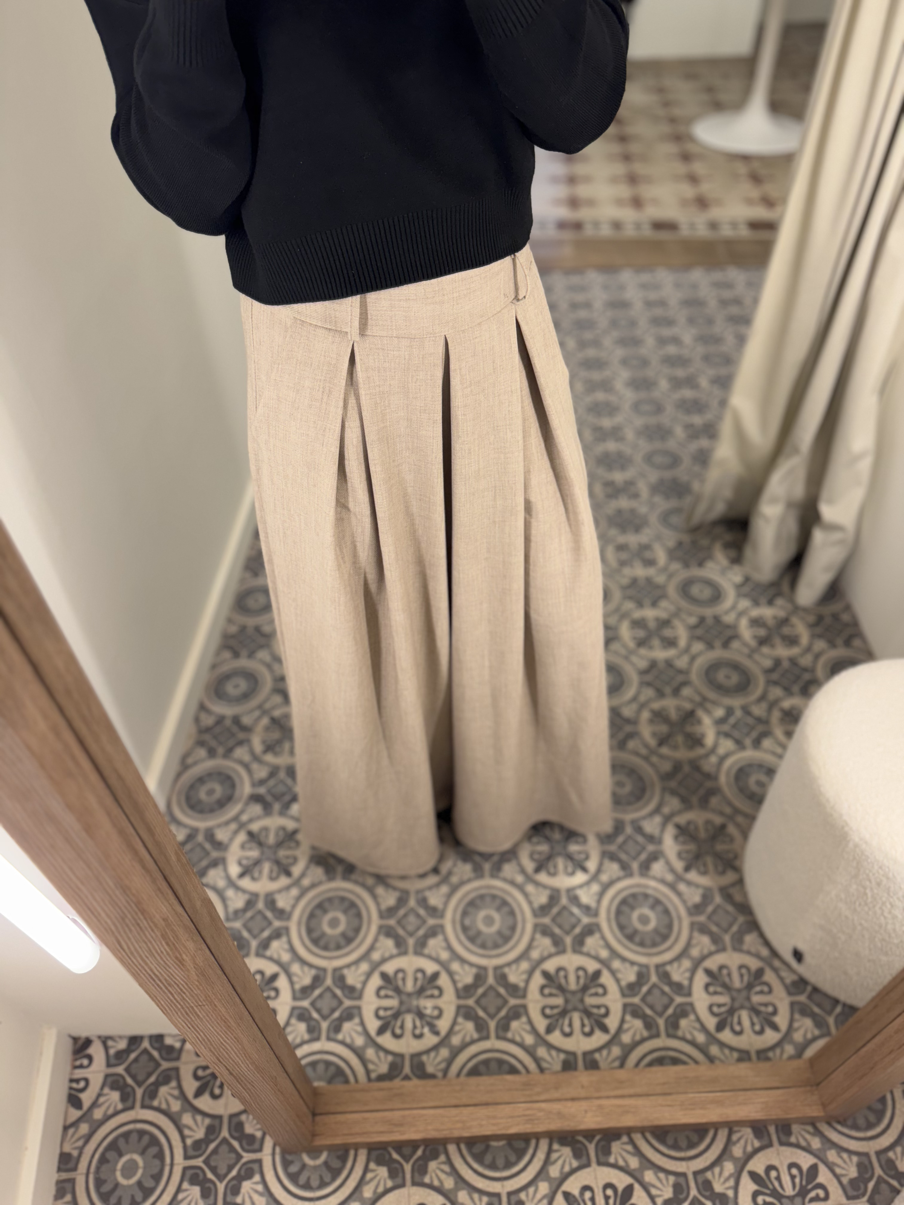 Pantalón pinzas wide leg