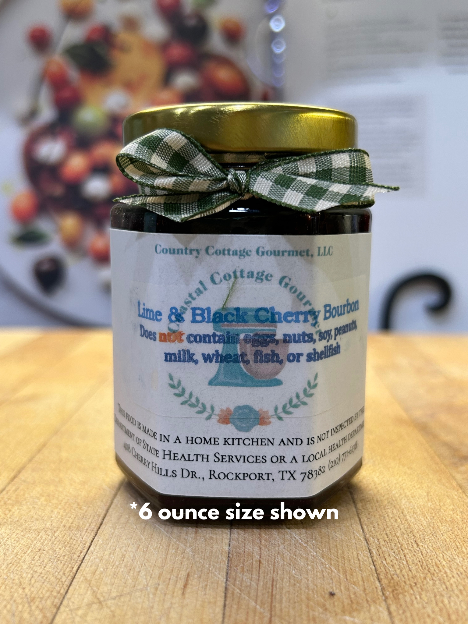 Lime and Black Cherry Bourbon Jam